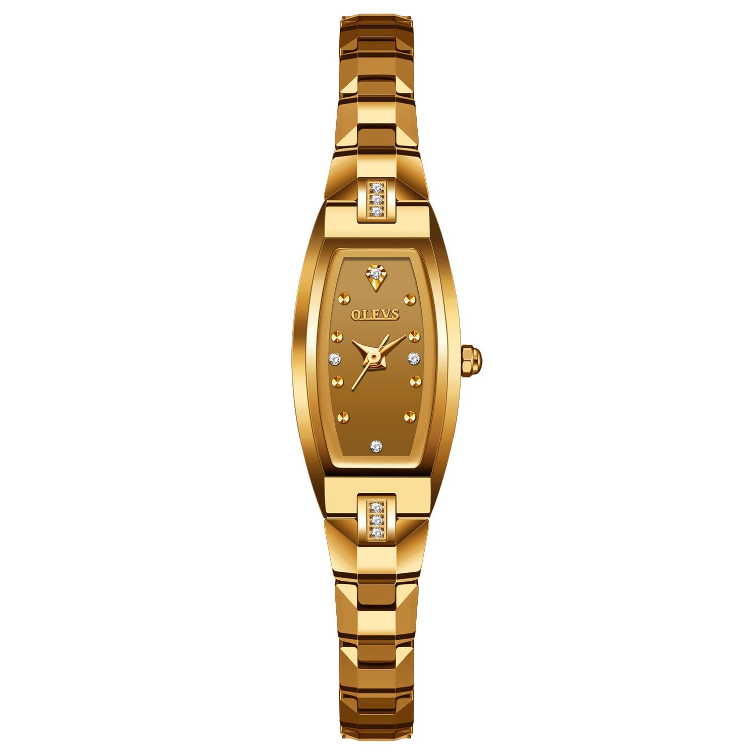 OLEVS Women's Gold Quartz Watch - Waterproof, Small Wristwatch for Everyday Wear, Office & Special Occasions