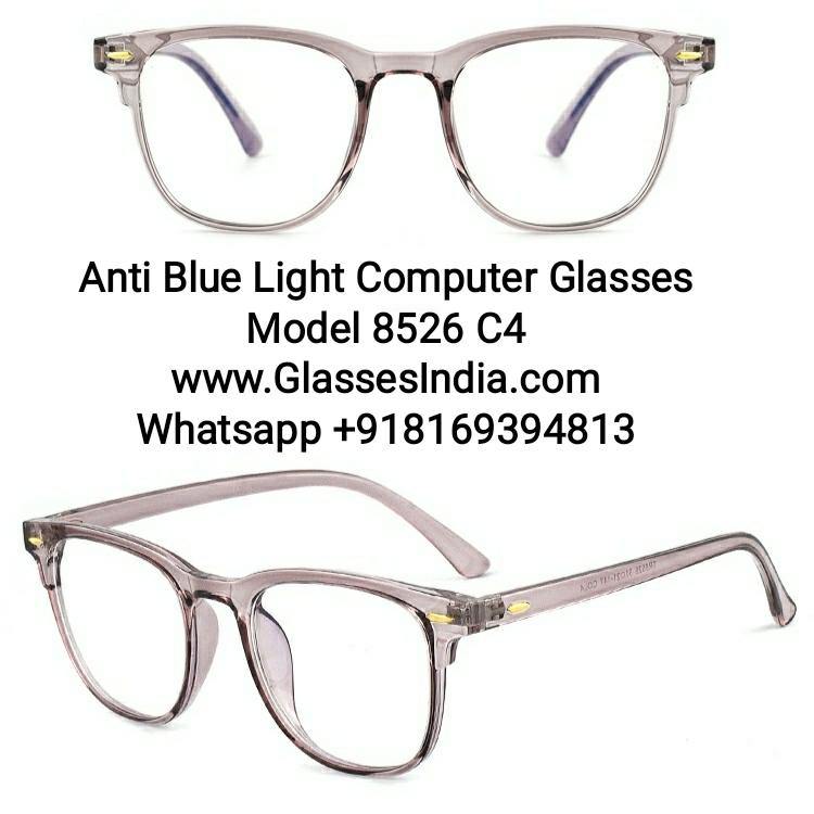 Blue Light Blocking Glasses for Men & Women - Transparent Frame with Anti-Glare Protection (Model M8526 C4) | Perfect for Office Work, Gaming & Screen Time