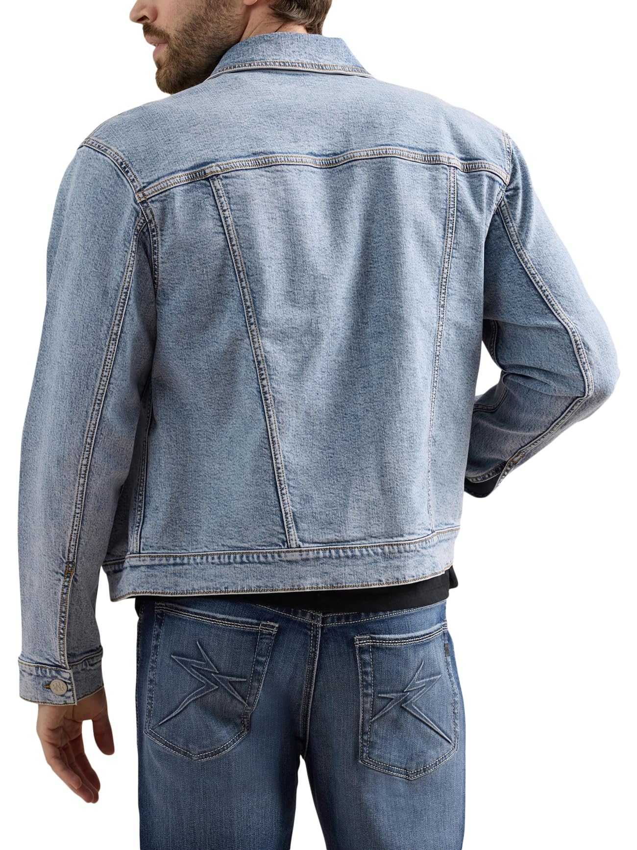 Rock & Republic Men's Banks Boxy Cropped Denim Jacket - Stylish Distressed Light Wash Denim Jacket for Men | Perfect for Casual Outfits, Streetwear & Layering