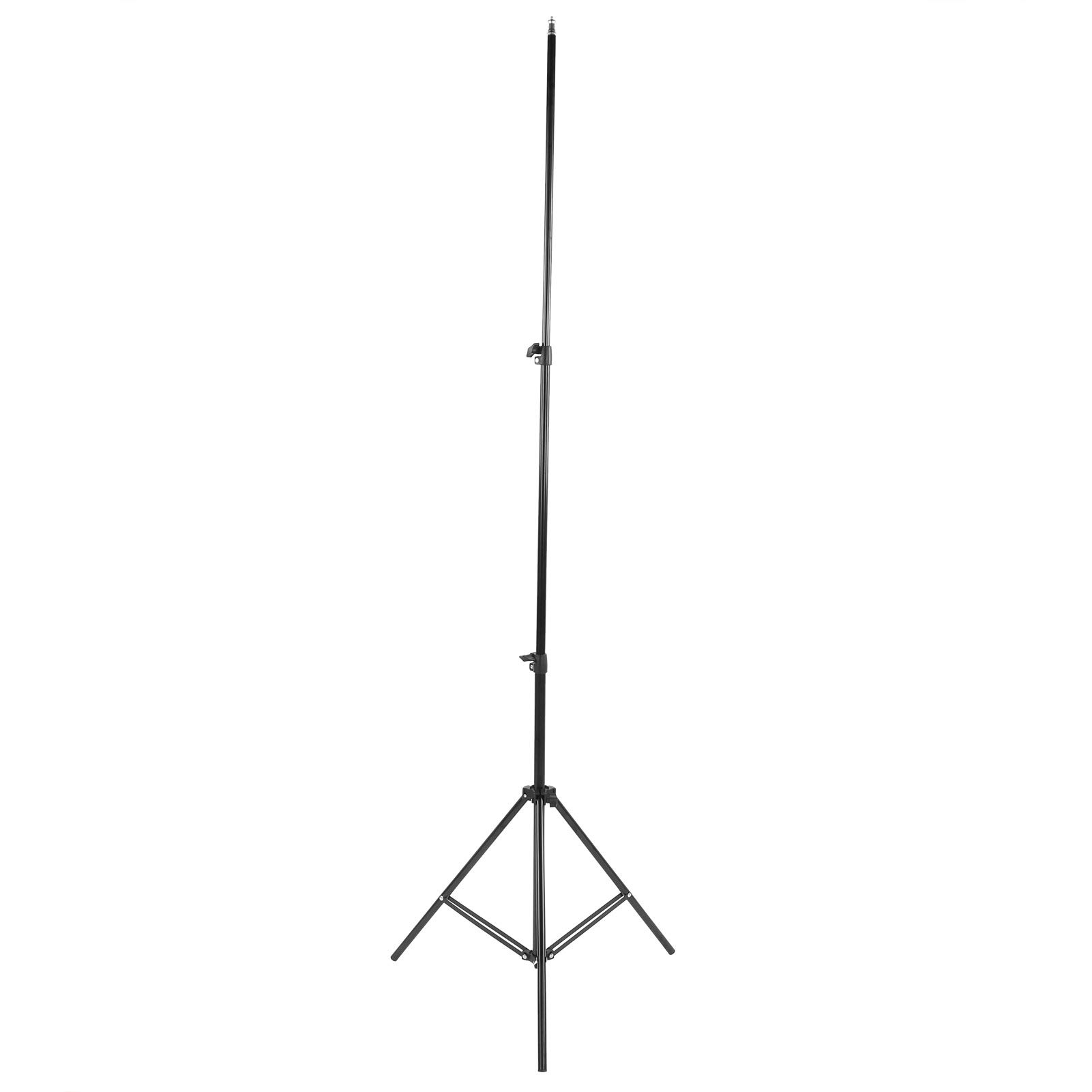 Black Metal Cait Light Holder & Tripod Stand - Adjustable Photography Lighting for Live Streaming, Selfies, Beauty Shots (Perfect for YouTube, TikTok & Instagram Content Creation)