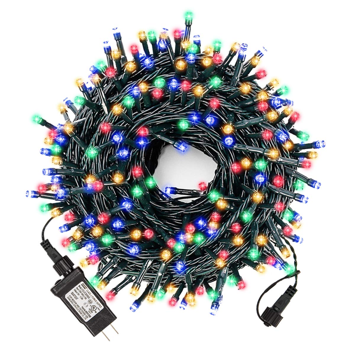 Bright 300 LED Christmas Lights Outdoor - 100ft Connectable for Tree & Party Decor