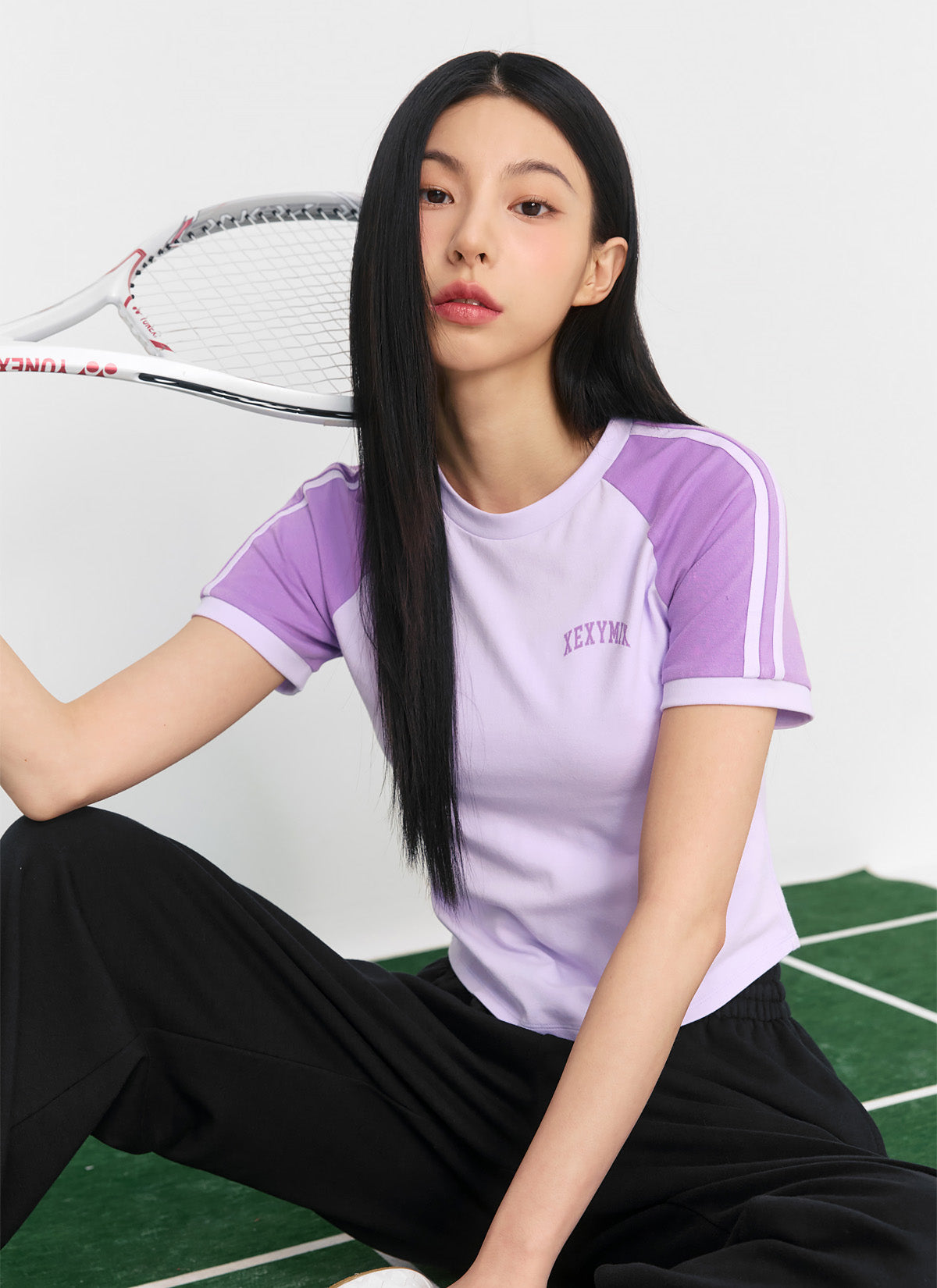 Reglan Color Block Crop Short Sleeve T-Shirt - Trendy Women's Fashion Top for Summer Outfits, Casual Wear & Street Style
