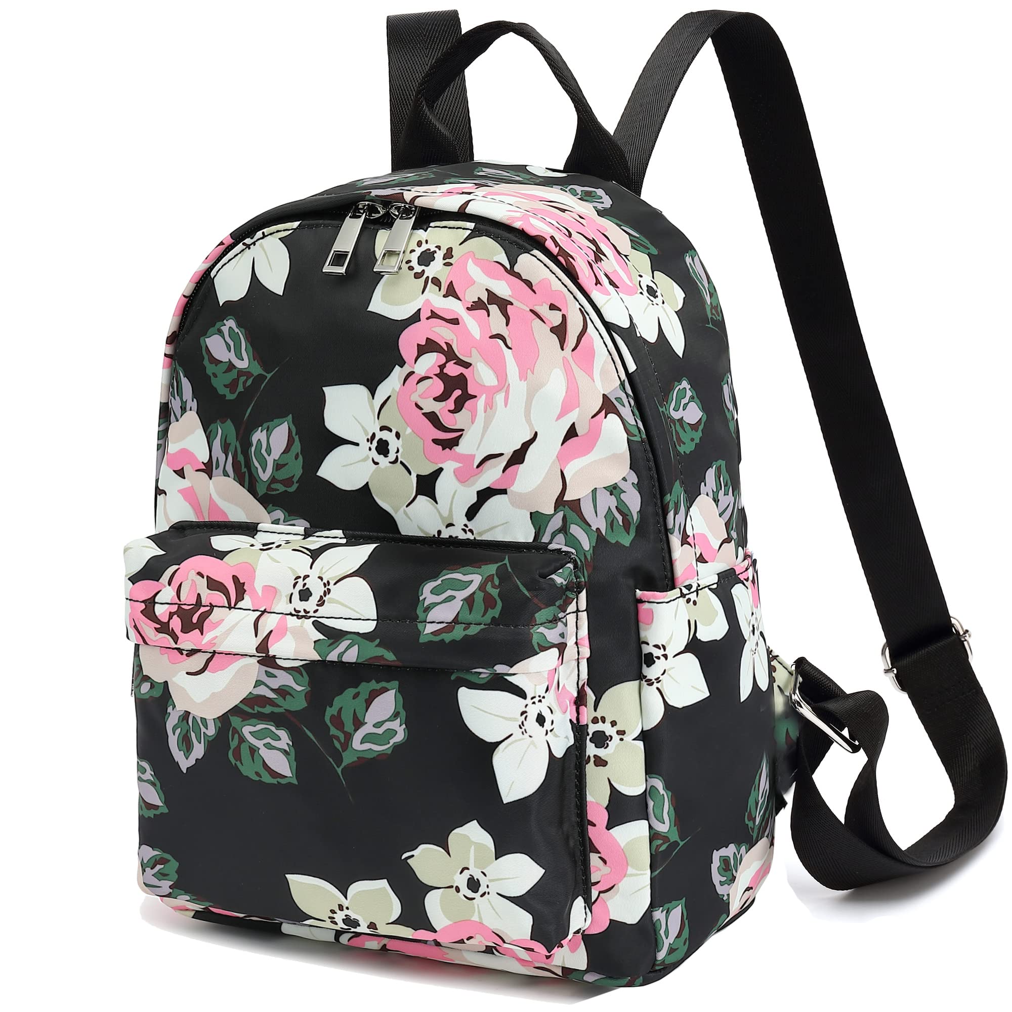 Mini Backpack for Women & Girls - Floral Small Backpack Purse for Teens & Kids, Lightweight School Backpack, Travel Daypack for School, Shopping, Hiking & Outdoor Activities