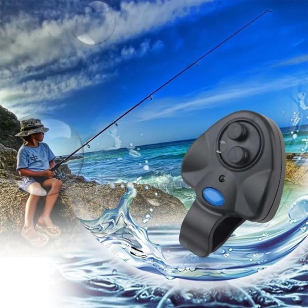 Smart Fish Bite Alarm with Sound Alert & LED Light - Clip-On Fishing Rod Bells for Night Fishing - Perfect for Freshwater, Saltwater, and Ice Fishing Adventures