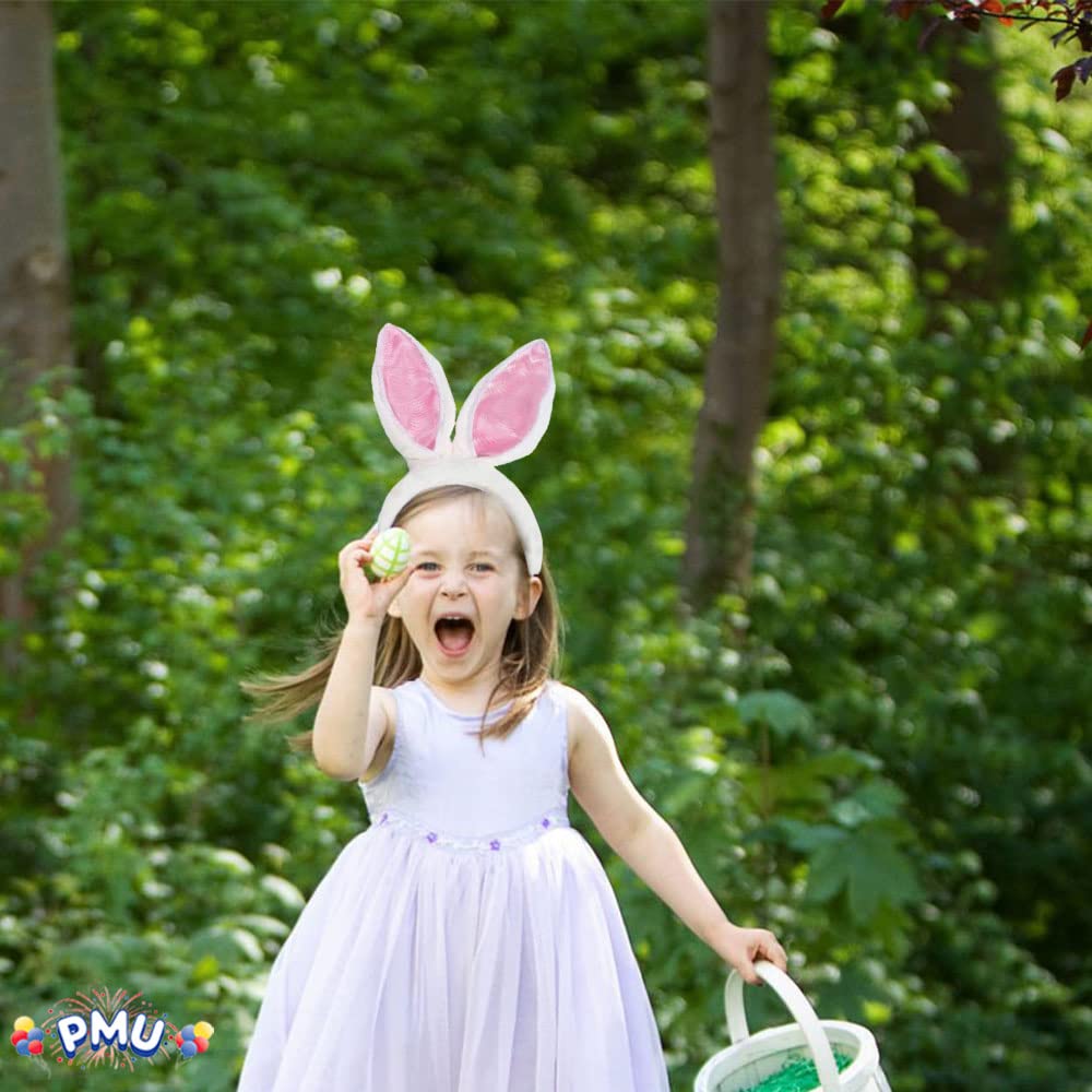 Easter Bunny Ears Headband - Fun PMU Party Accessories for Women & Kids - Perfect for Easter Celebrations, Costume Parties & Festive Events