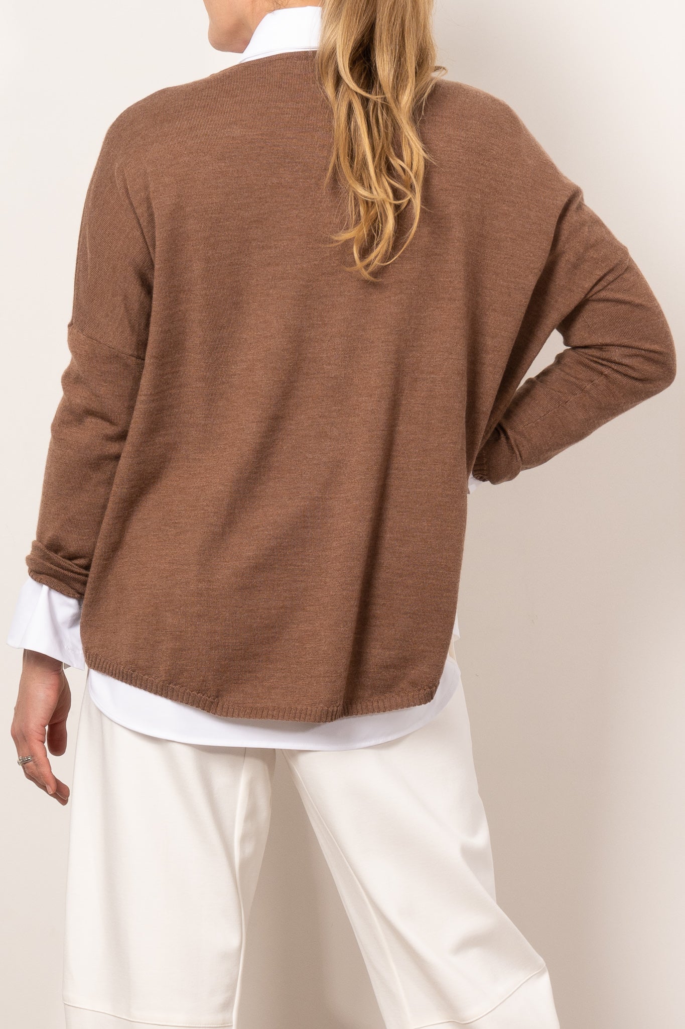 Mela Purdie Arc Sweater - Women's Double Fine Merino Wool Knit Pullover for Fall & Winter | Cozy Casual Wear, Office Outfits, and Weekend Layering