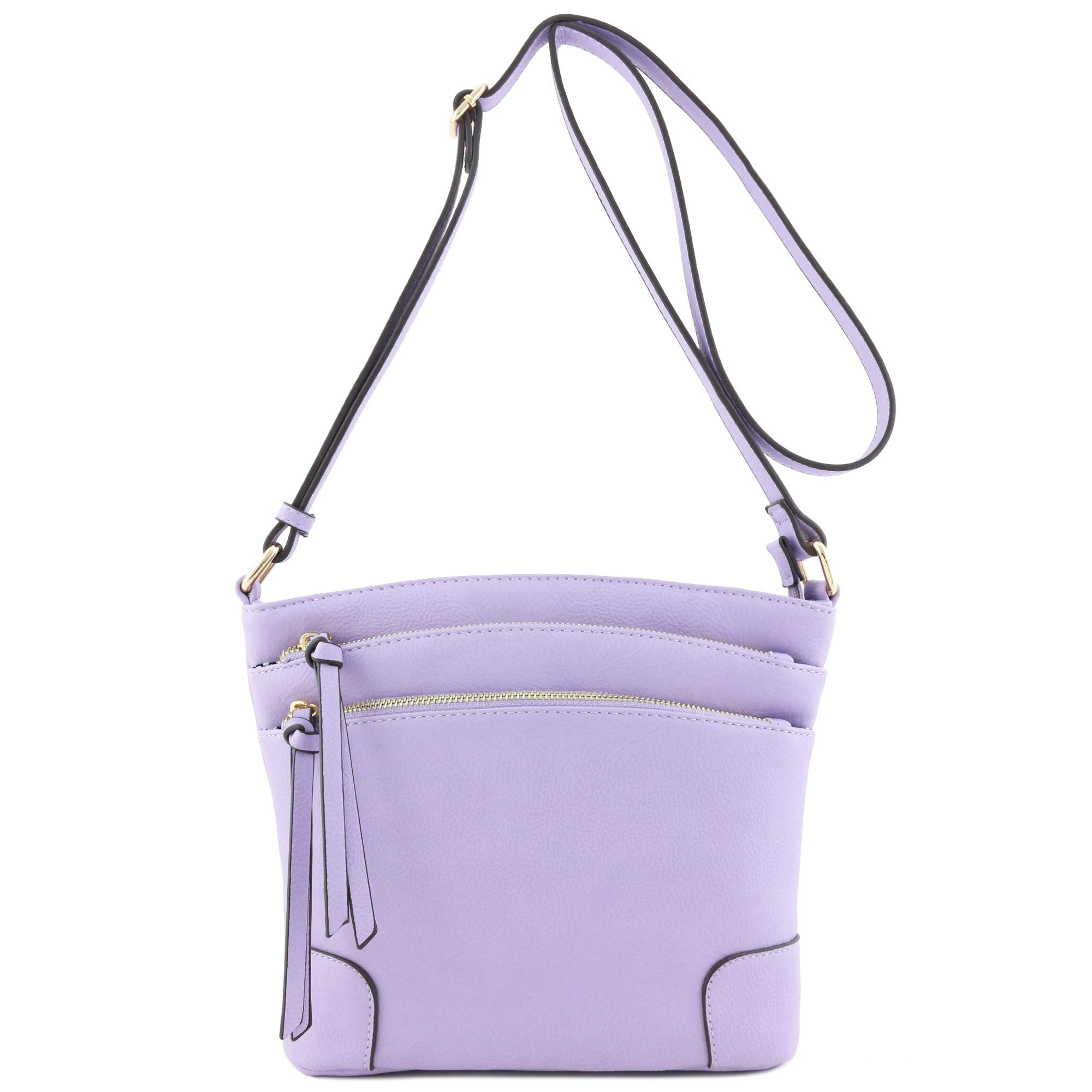 Stylish FashionPuzzle Triple Zipper Pocket Crossbody Bag for Women - Perfect for Everyday Use, Travel & Shopping