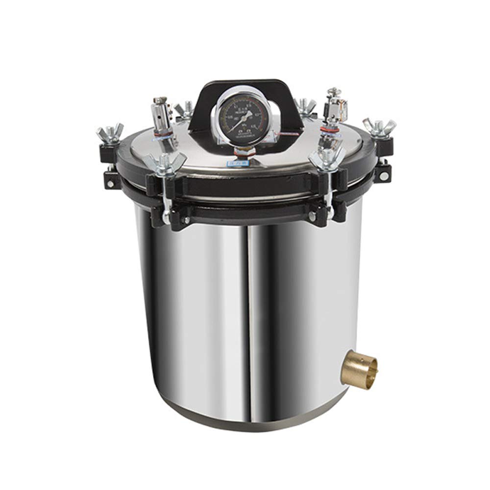 MXBAOHENG 18L Portable Steam Autoclave Sterilizer - High Pressure Steam Sterilization Pot for Medical, Dental & Beauty Tools - Stainless Steel 220V - Ideal for Clinic, Tattoo & Nail Salon Disinfection