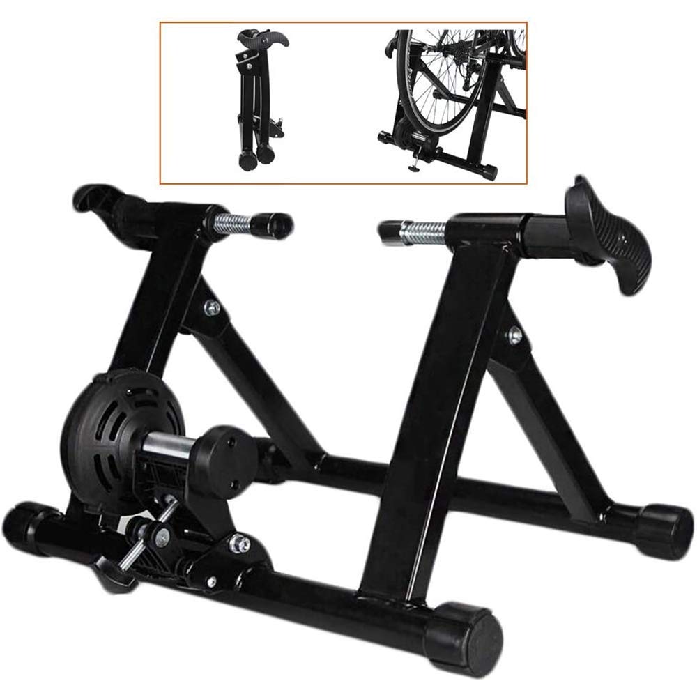Bicycle Turbo Trainer Stand for Indoor Cycling - Compatible with 20-22 Inch Mountain & Road Bikes - Stationary Exercise Bike Trainer for Home Workouts & Winter Training