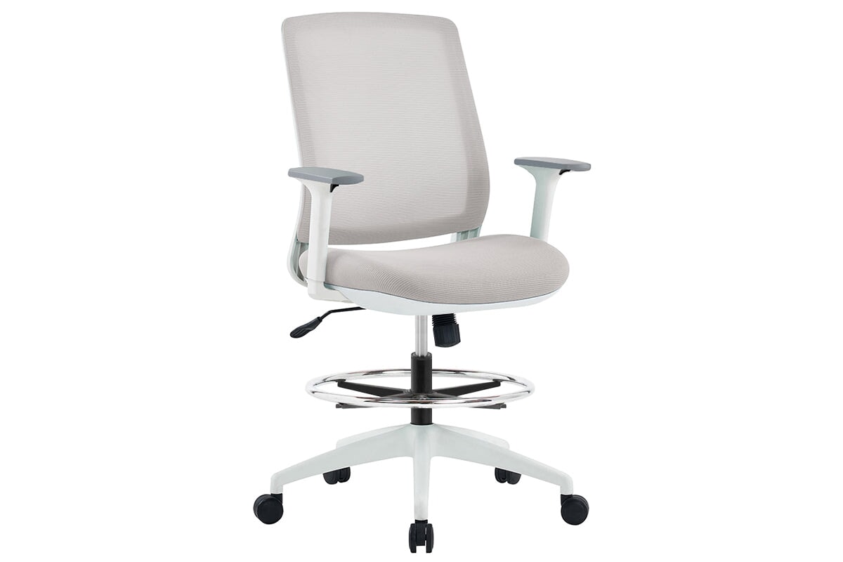 Finch Ergonomic Mesh Drafting Chair - Adjustable Height Office Chair with Lumbar Support for Architects, Designers & Artists - Perfect for Home Office, Studio & Workspace