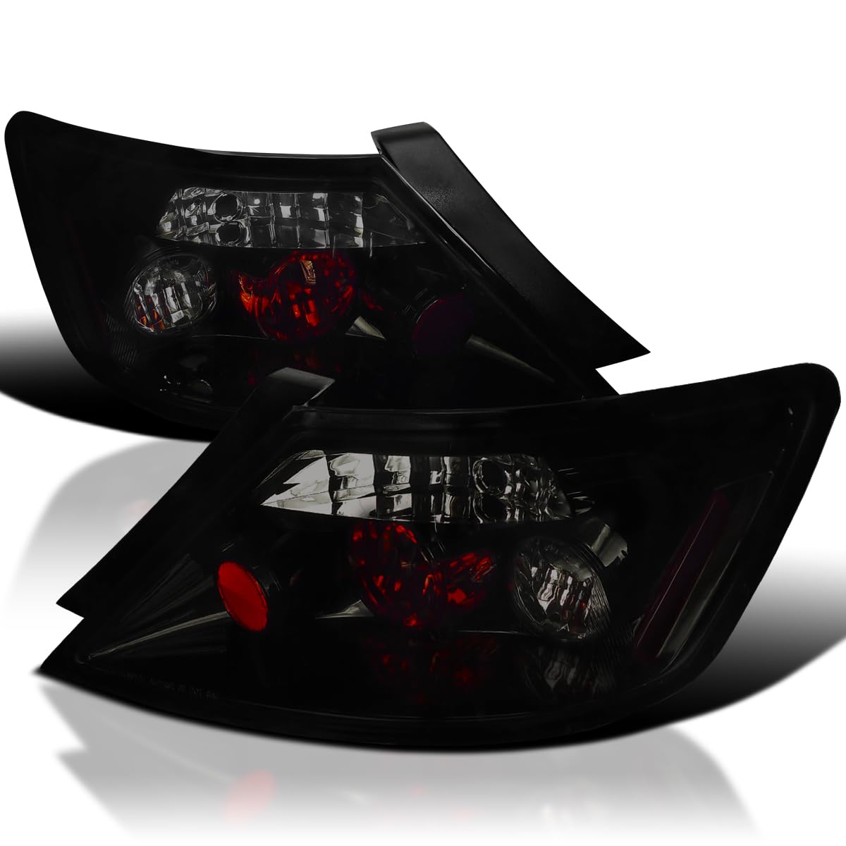 Spec-D Tuning Black Smoke LED Tail Lights for 2006-2011 Honda Civic Coupe 2-Door | Left & Right Pair Assembly | Enhanced Style & Night Visibility for Custom Car Builds
