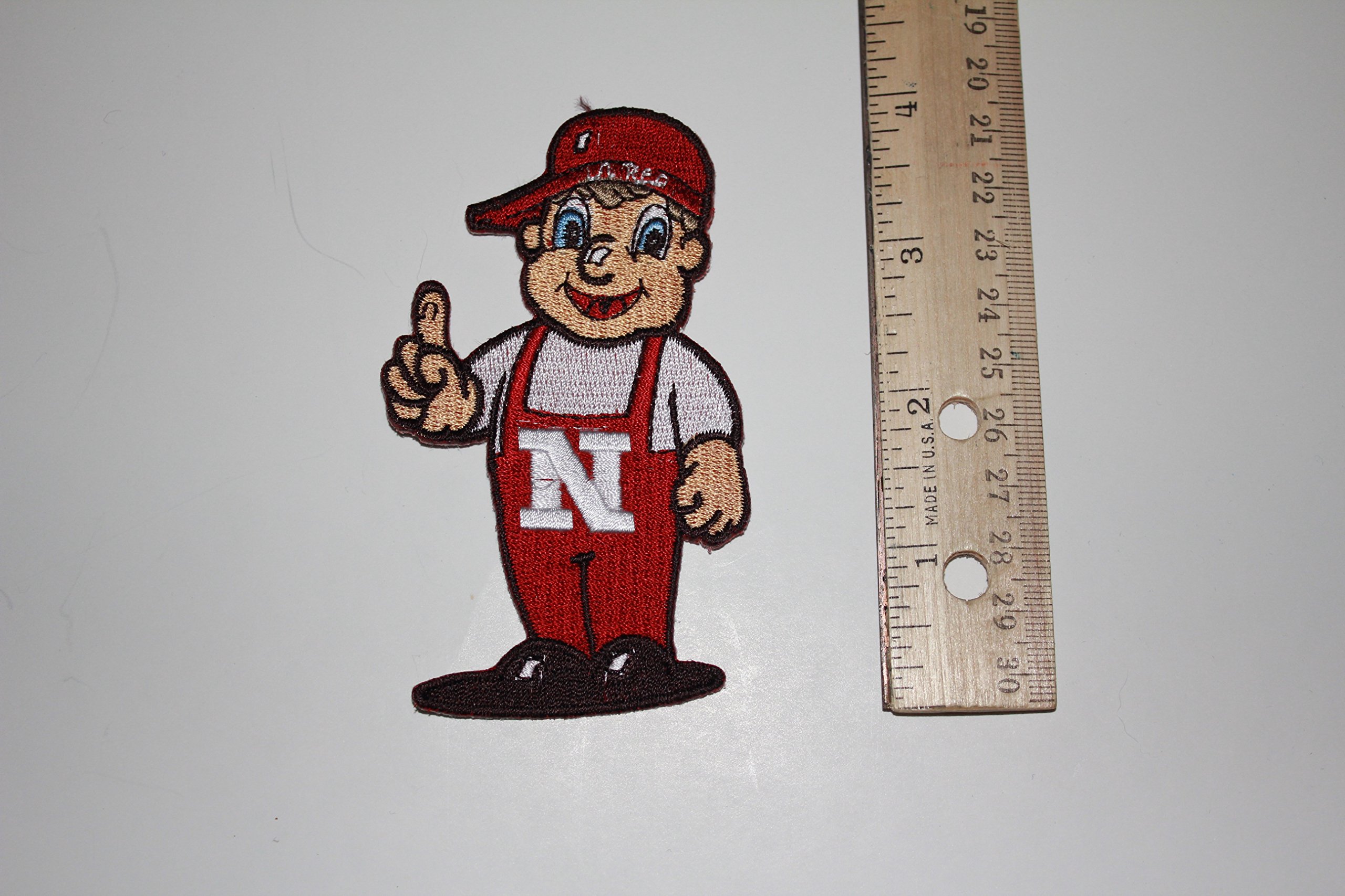 Nebraska Lil' Red 4-Inch Embroidered Patch - Perfect for Hats, Jackets, and Backpacks | Officially Licensed NCAA College Team Merchandise