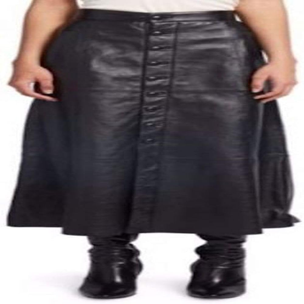 **Koza Leathers Women's Genuine Lambskin Leather Skirt - Below Knee Length, KS008 - Perfect for Office, Date Night & Casual Wear**