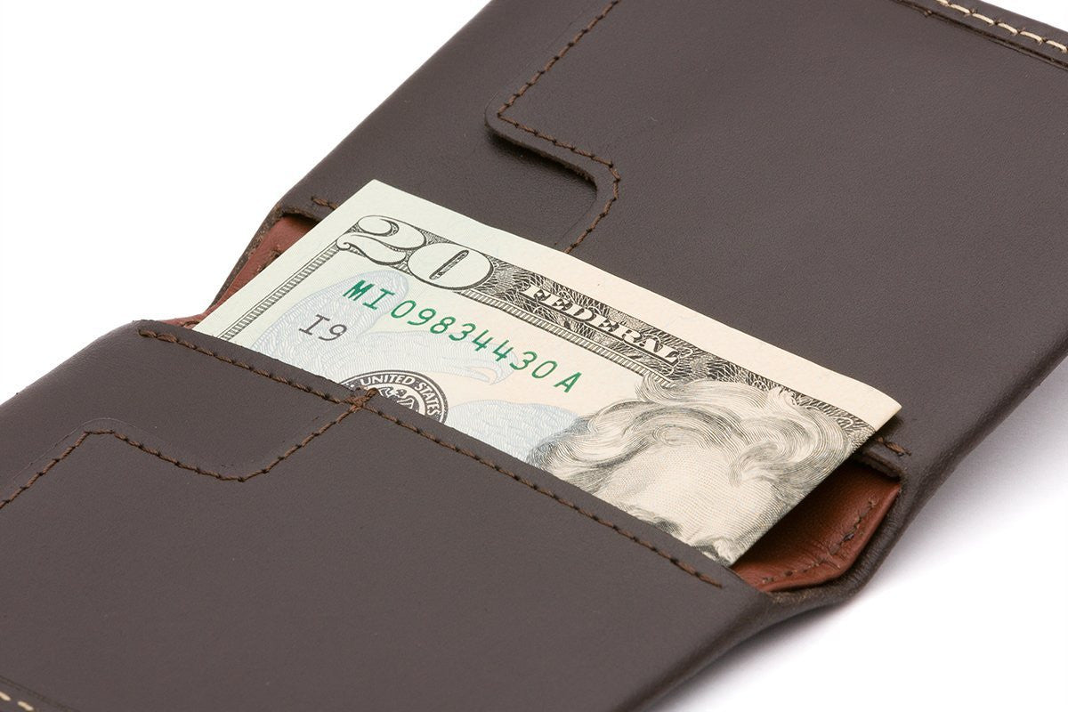 Bellroy Slim Sleeve Wallet - Ultra Thin Minimalist RFID Blocking Leather Wallet for Men - Perfect for Everyday Carry, Travel & Business Use