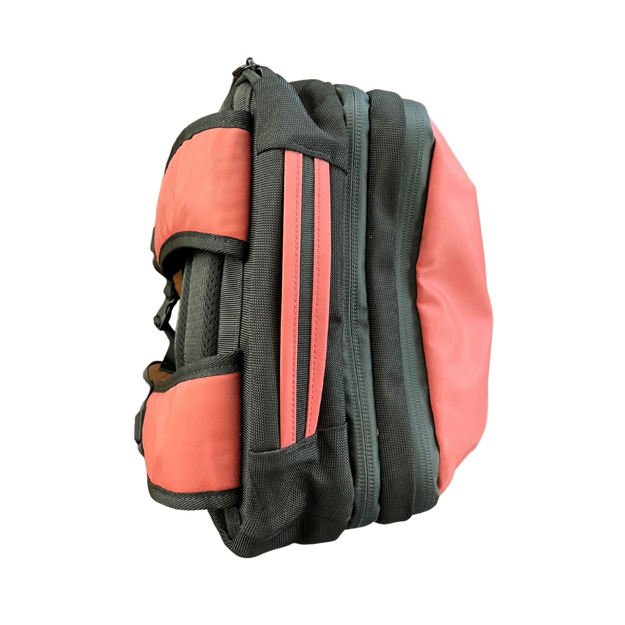 COR Surf Travel Backpack - TSA Approved 28L Carry On Laptop Backpack with Hidden Passport Pocket & USB Charging Port | Water Resistant Lightweight Daypack for Business Travel, Beach Vacation & Commuting (Lava Red)