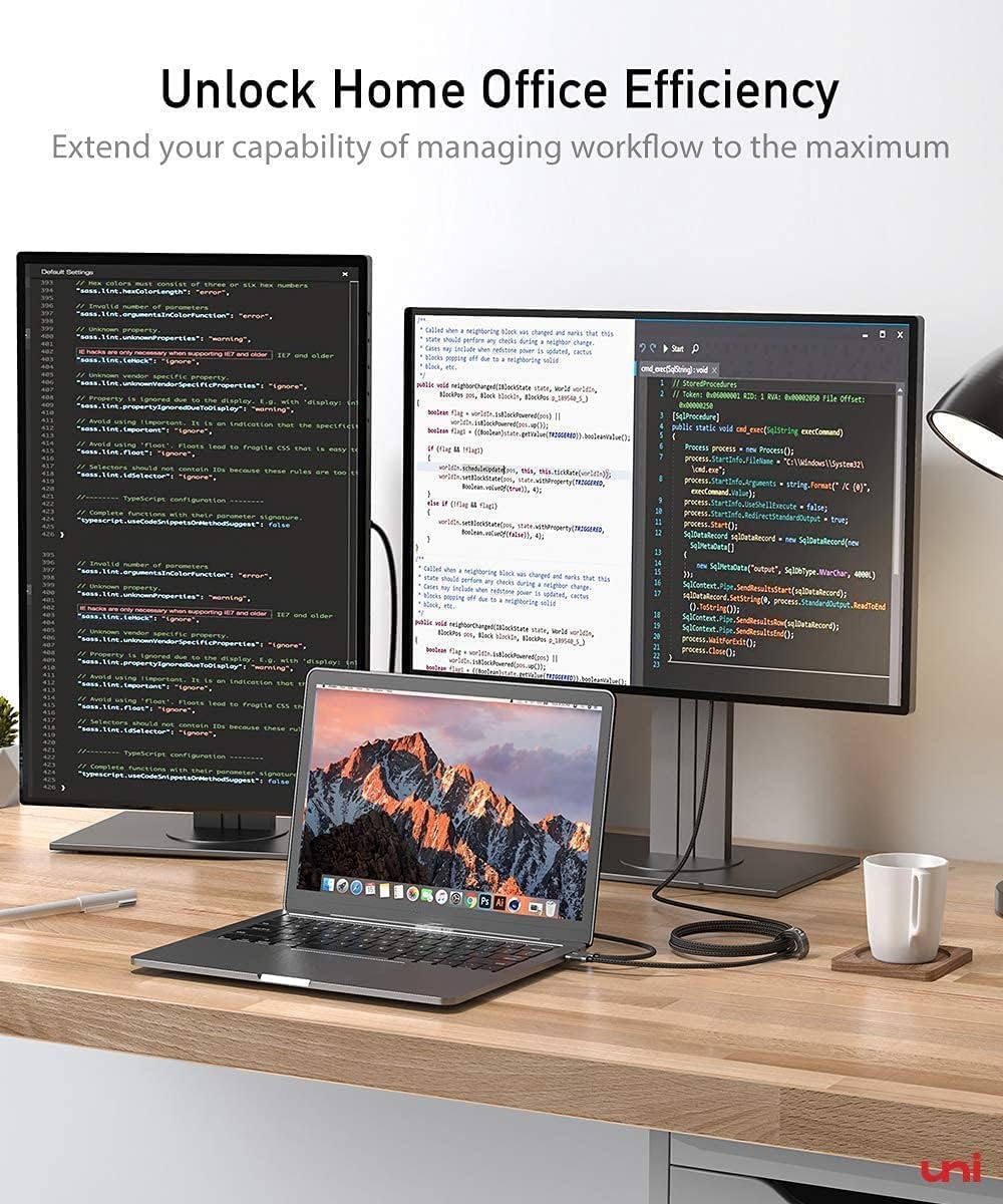 Premium 6ft USB C to HDMI Cable 4K@60Hz - Thunderbolt 4/3 Compatible for MacBook Pro/Air 2023, iPhone 15 Pro/Max, iPad Pro, Galaxy S24 - Ideal for Home Office, Presentations & 4K Streaming