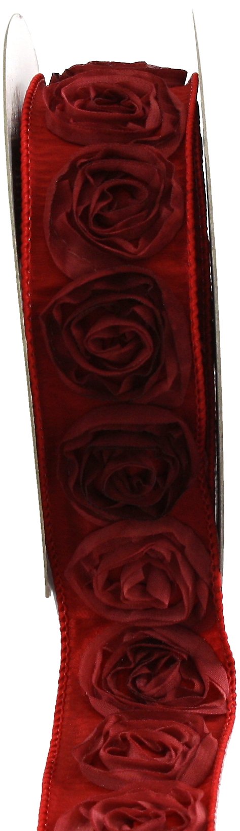 Kel-Toy 1.5x10-Yard Rose Ribbon - Multicolor Rosettes for Gift Wrapping & Crafts