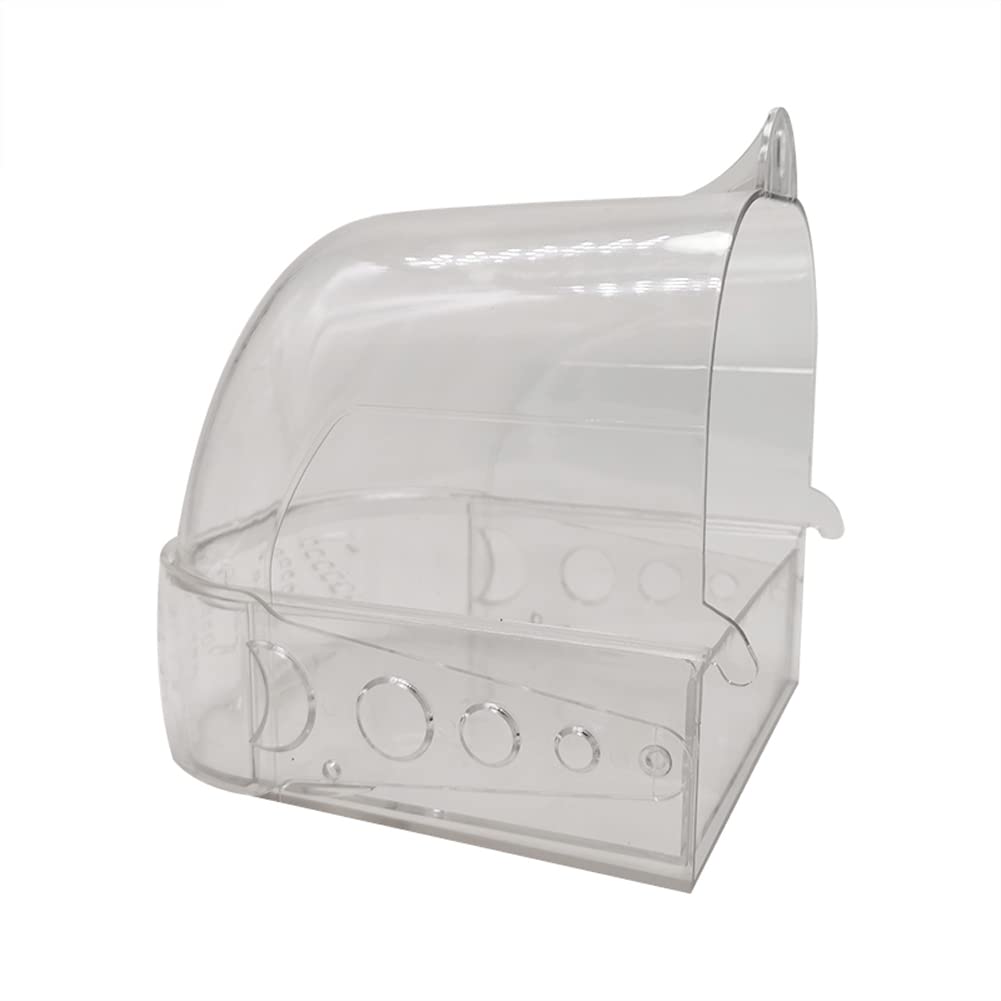 **Large Transparent Plastic Bird Bath Box - Hanging Shower Tub for Parrots, Parakeets & Cage Birds | Perfect for Cage Cleaning, Pet Grooming & Bird Bathing**