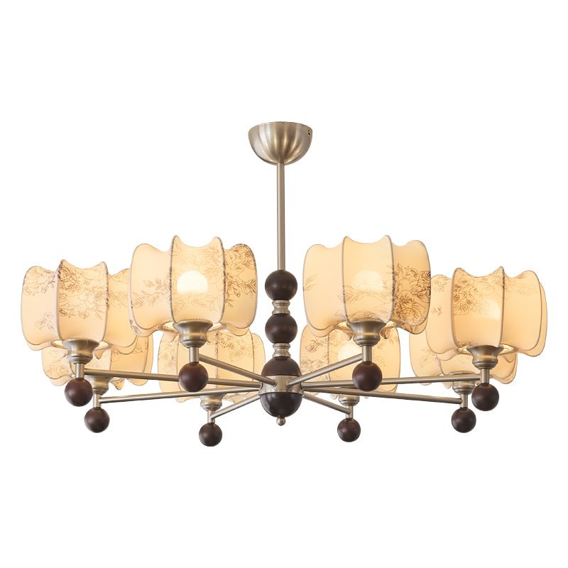 Arboris Floral Chandelier - Elegant Crystal Ceiling Light Fixture for Dining Room, Bedroom & Living Room Decor | Perfect for Wedding, Home & Event Lighting