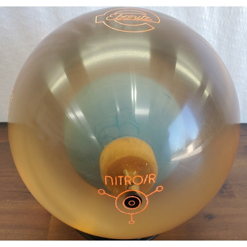 Ebonite Nitro/R Clear Poly Bowling Ball 14.5 lbs - High Performance Bowling Ball for League Play & Tournaments | Perfect for Professional Bowlers & Enthusiasts