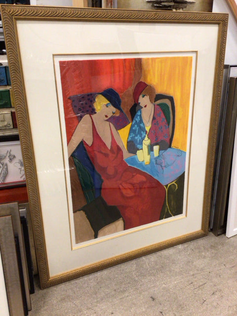 42 1/8 X 51 Gold Framed Tarkay Art Print - Elegant Wall Decor for Living Room, Bedroom & Office