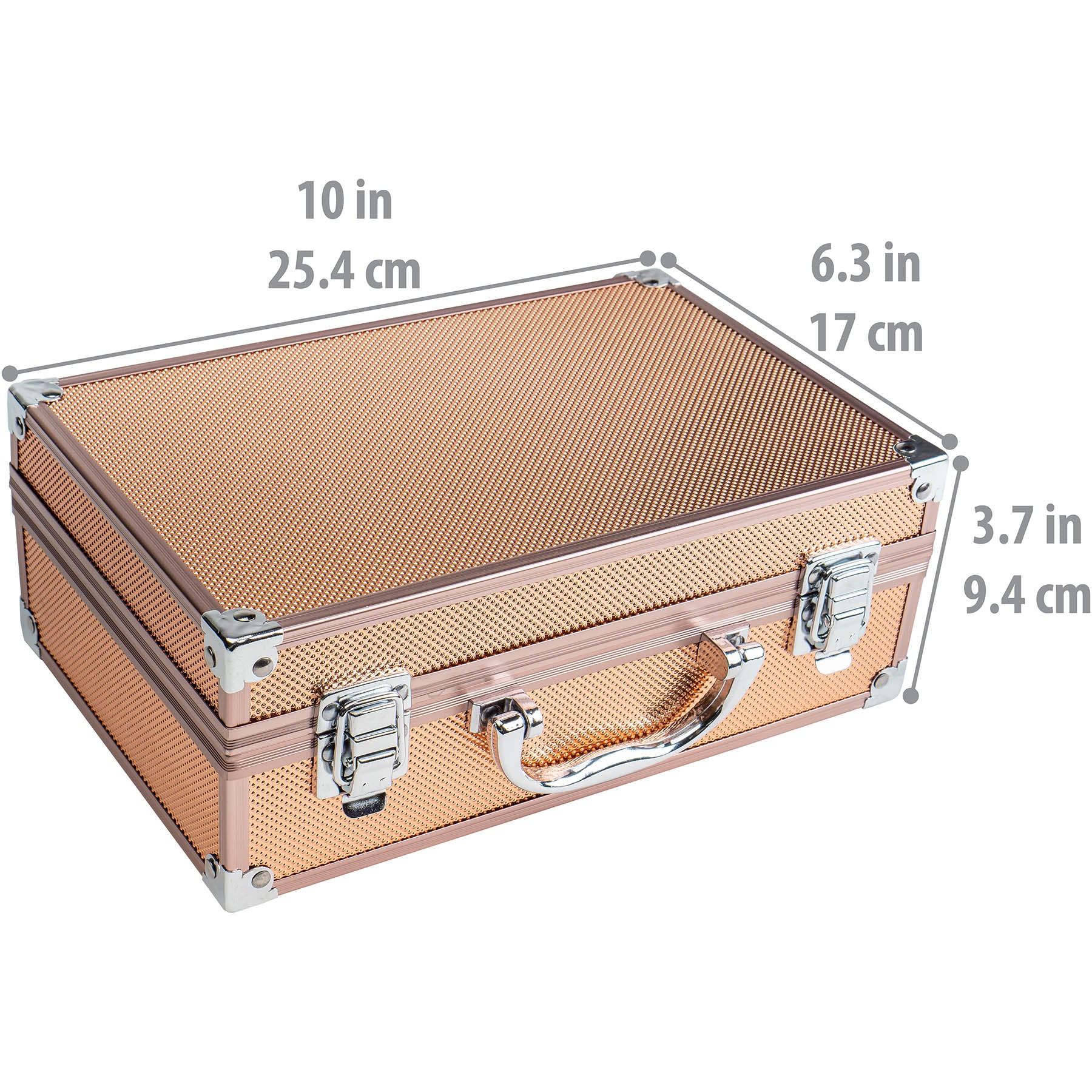 Professional Makeup Train Case with Carry Handle - Large Cosmetic Organizer for Makeup Artists & Travel - Perfect for Salon, Home Use & On-the-Go Touch Ups