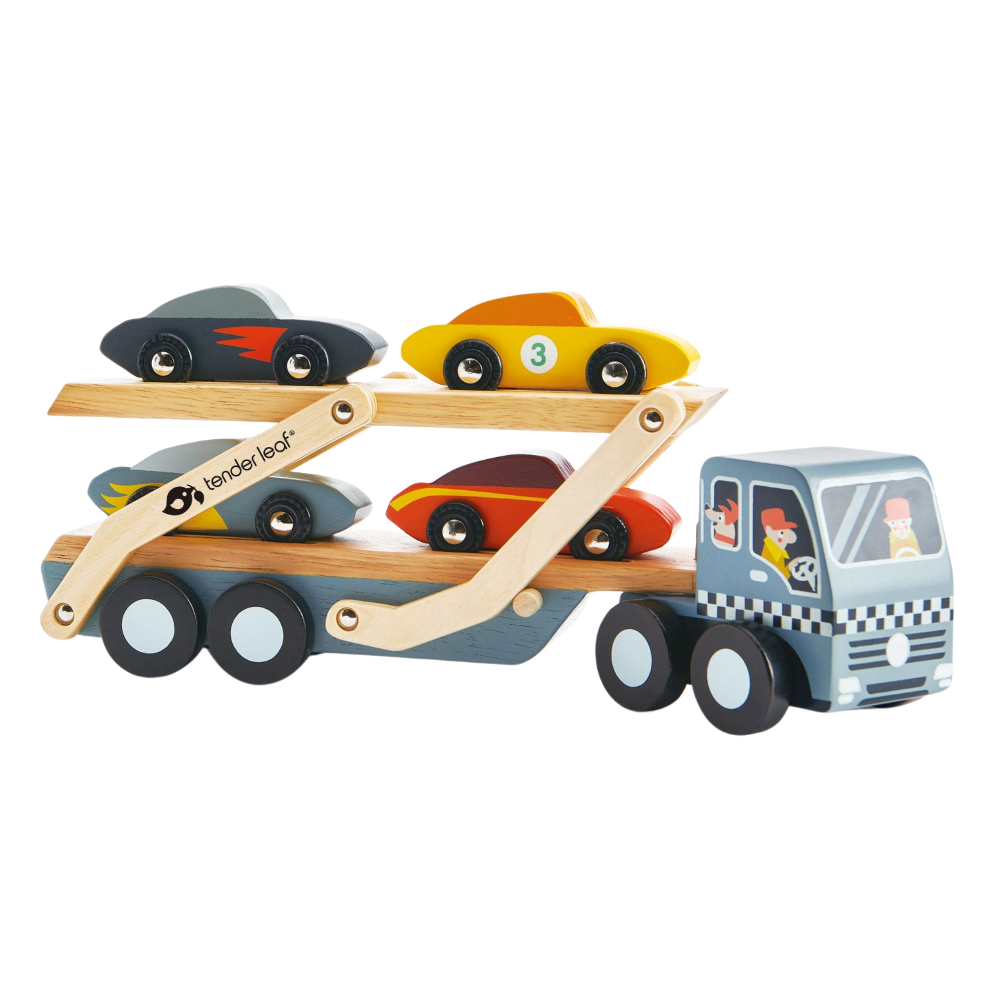Best Car Transporter Toy for Kids - Durable Die-Cast Vehicle Carrier with 6 Toy Cars - Perfect for Playtime, Travel & Gift Ideas