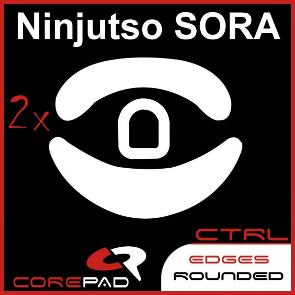 Corepad Skatez CTRL Mouse Feet for Ninjutso Sora - Ultra Smooth Gliding PTFE Skates for Gaming & Productivity (Perfect for FPS, MOBA & Office Use)