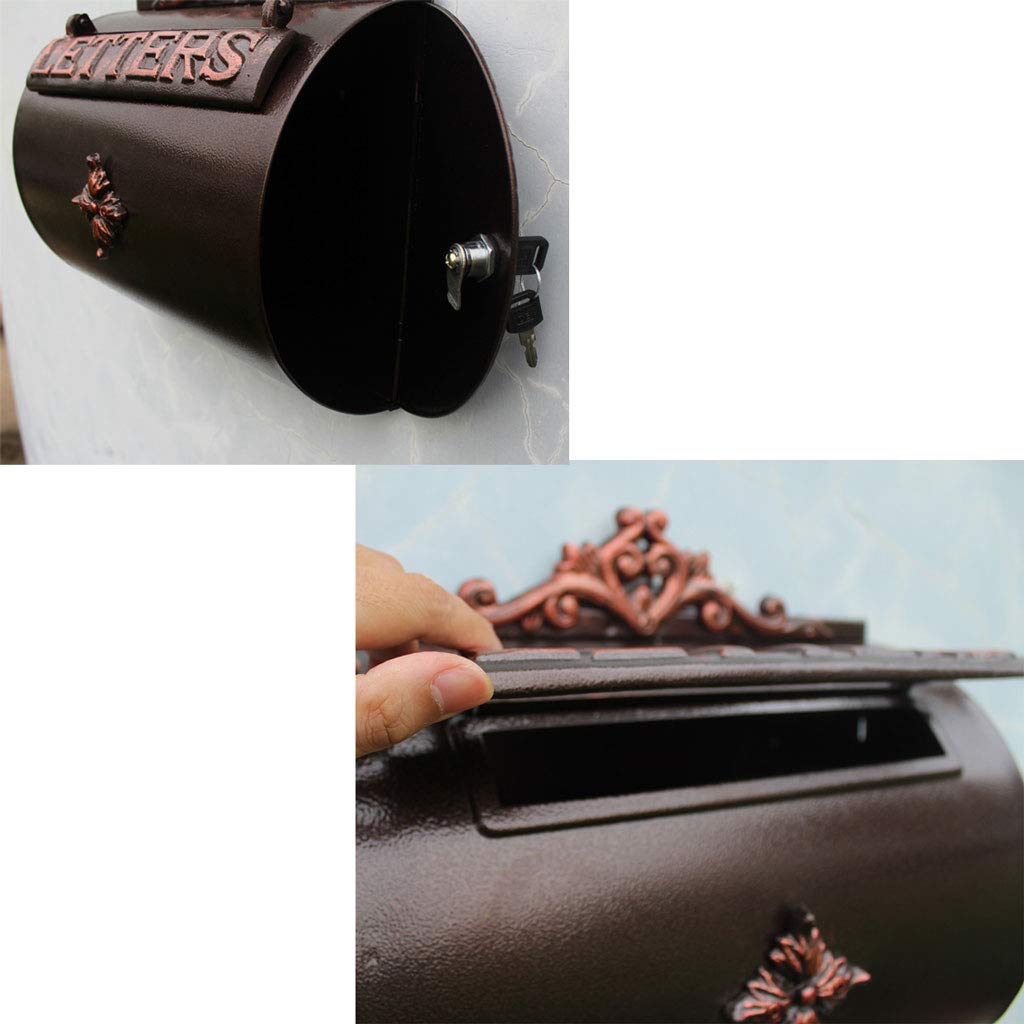 Wall Mounted Aluminum Mailbox - Rustproof Outdoor Letter Box for Courtyard, Villa & Home Decor | Perfect for Garden, Porch & Entryway