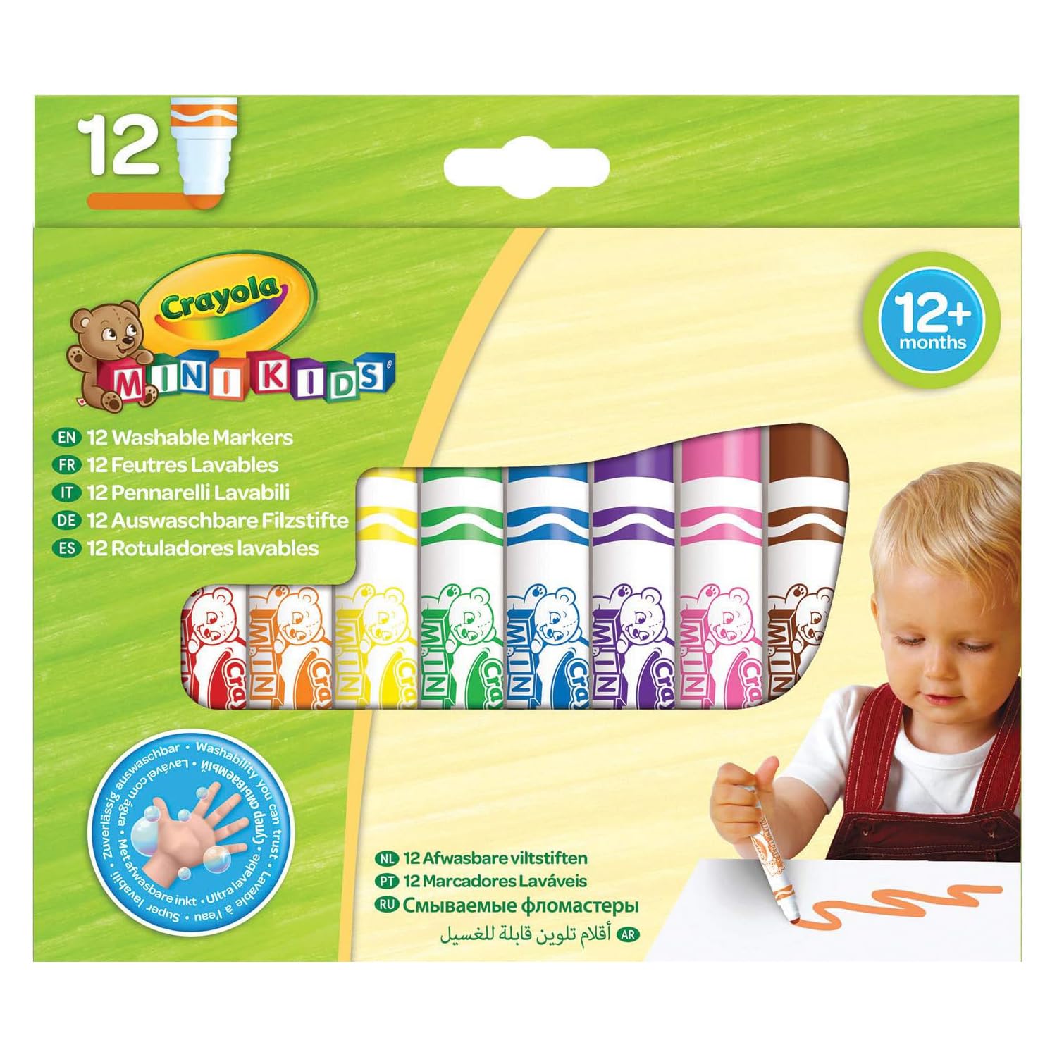 CRAYOLA 8 Mini Kids Washable Markers - Non-Toxic Art Supplies for Toddlers & Children - Perfect for School, Home, and Travel Activities