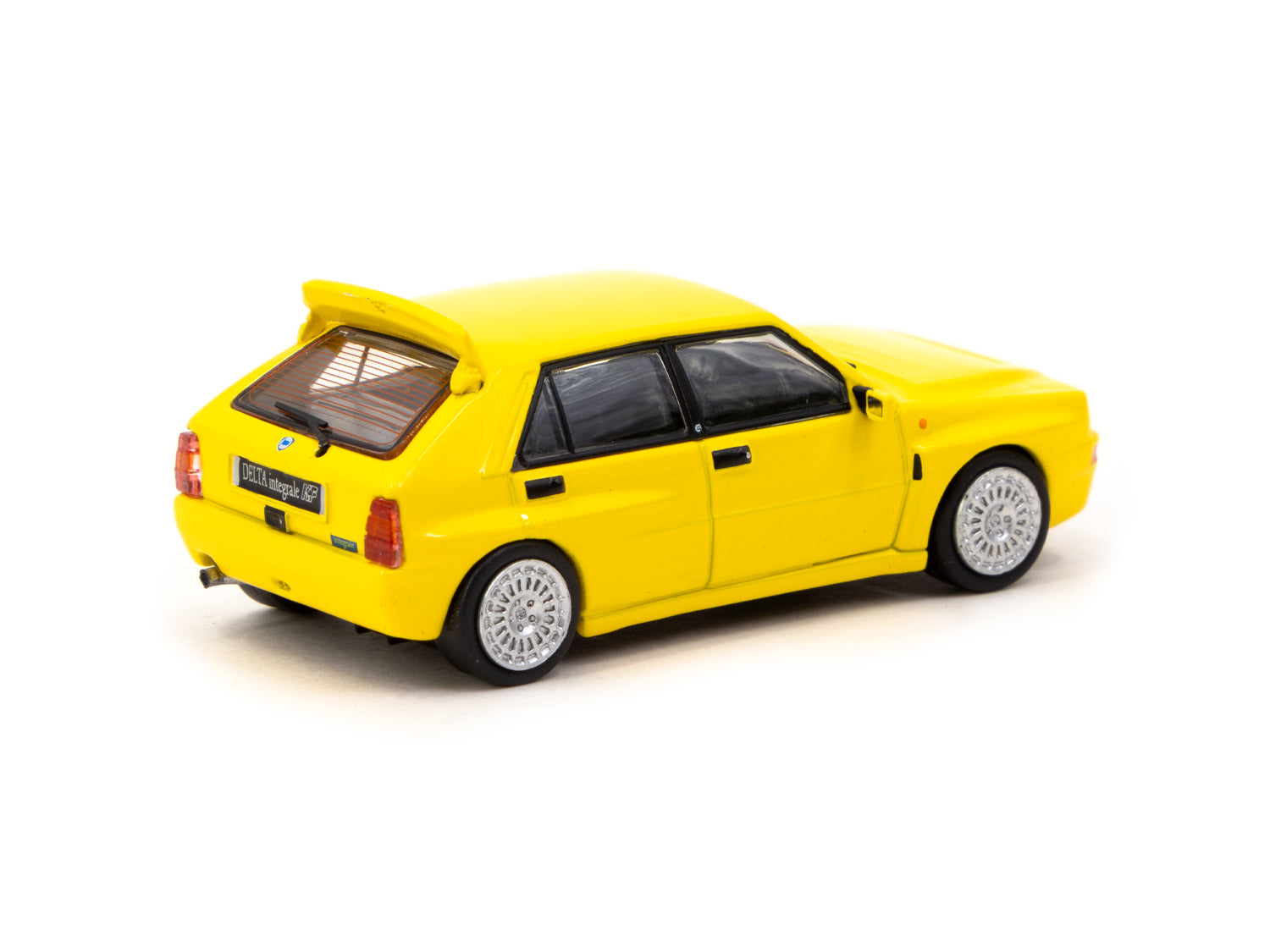 Tarmac Works 1/64 Scale Lancia Delta HF Integrale Giallo Ginestra Diecast Model Car - Collectible Miniature for Display & Racing Enthusiasts | Perfect for Home Decor, Office Display & RC Car Racing Scenes