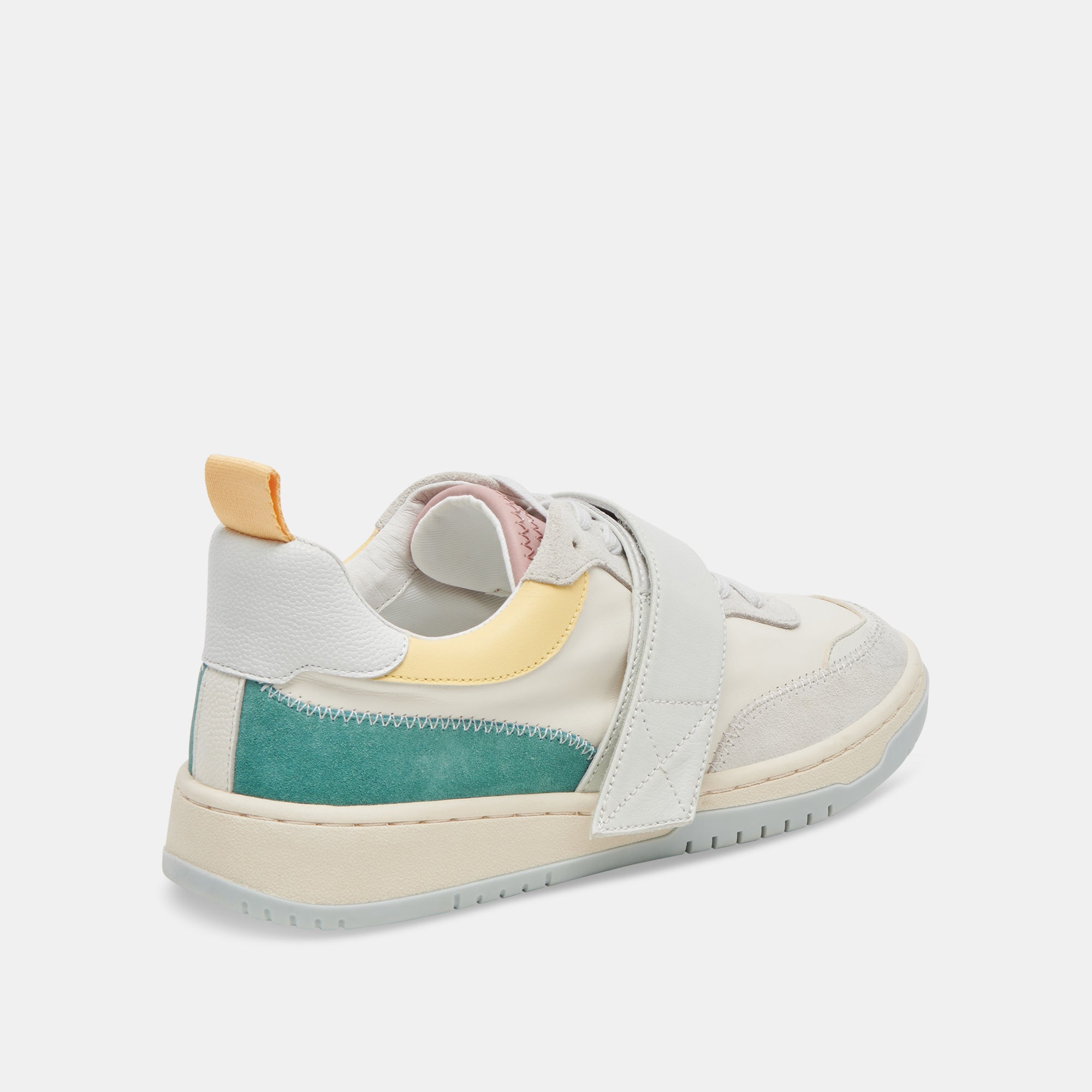 ALVAH Pastel Multi-Color Leather Sneakers for Women - Comfortable Casual Walking Shoes for Everyday Wear, Gym, and Travel