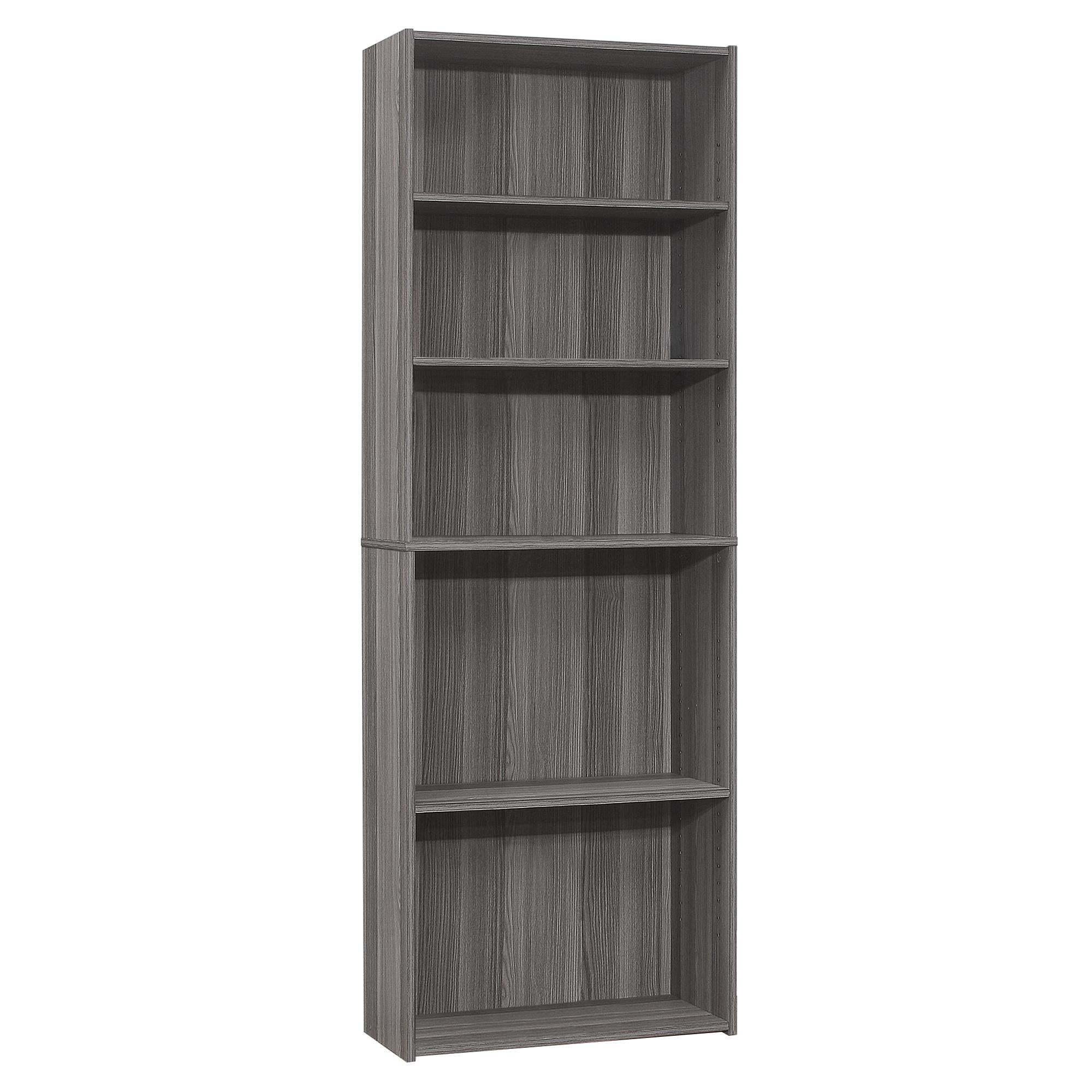 Monarch Bookshelf Five+ I 7469 - Stylish Wooden Bookcase for Home, Office & Library - Perfect for Organizing Books, Decor & Storage