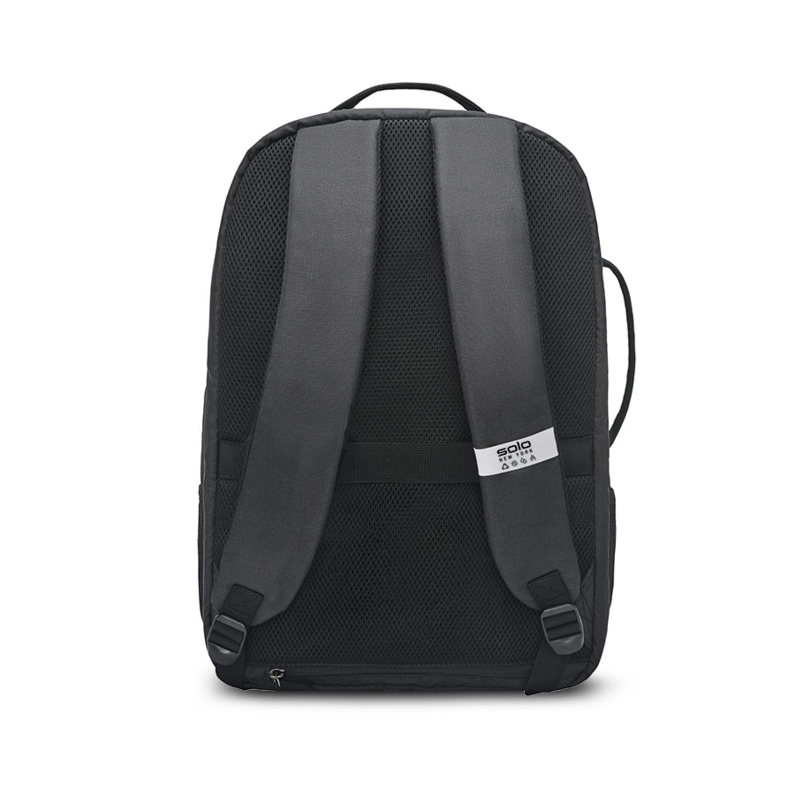 Solo New York Grand Travel TSA Backpack - Black Recycled Laptop Backpack for 17.3
