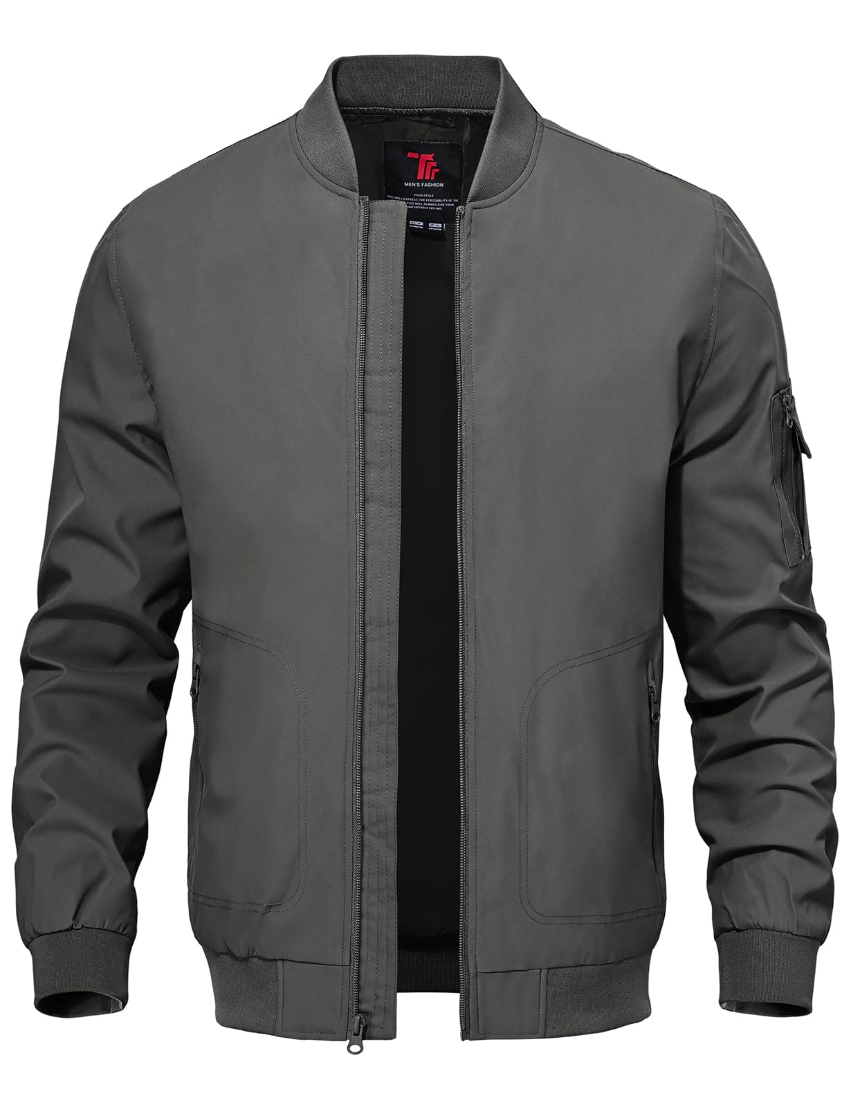 Lightweight Men's Bomber Jacket - Summer Windbreaker for Casual Wear, Golf & Outdoor Activities | Breathable & Stylish Men's Track Jacket