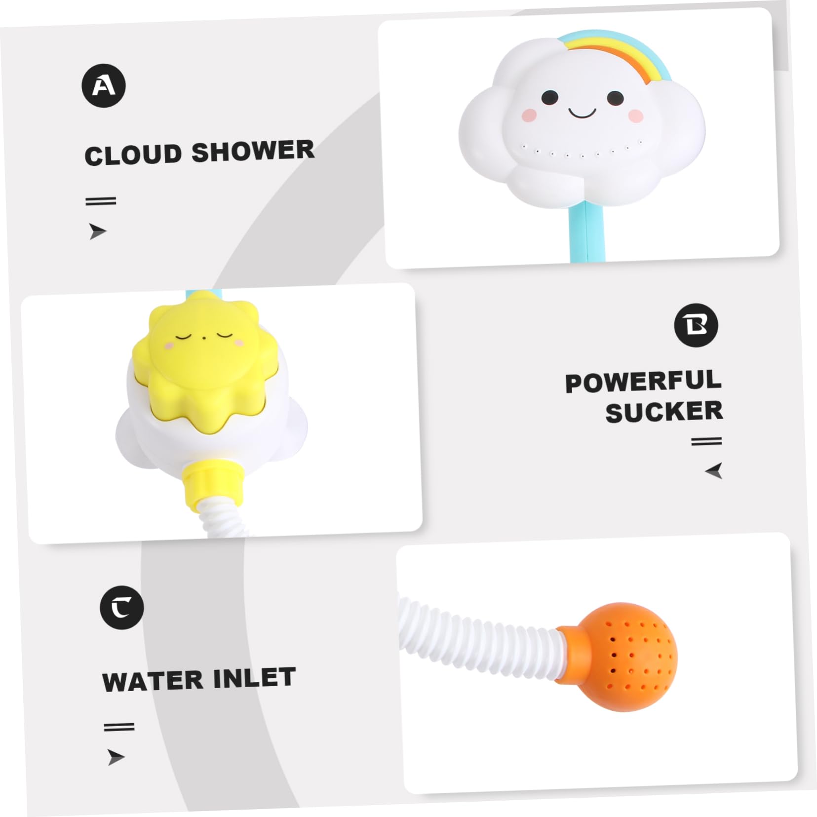 UPKOCH 3-Piece Bath Toys Set - Water Sprinkler, Squirt & Spray Toys for Kids - Fun Pool, Beach & Bathtub Playtime - Perfect for Outdoor Water Games & Toddler Bath Time