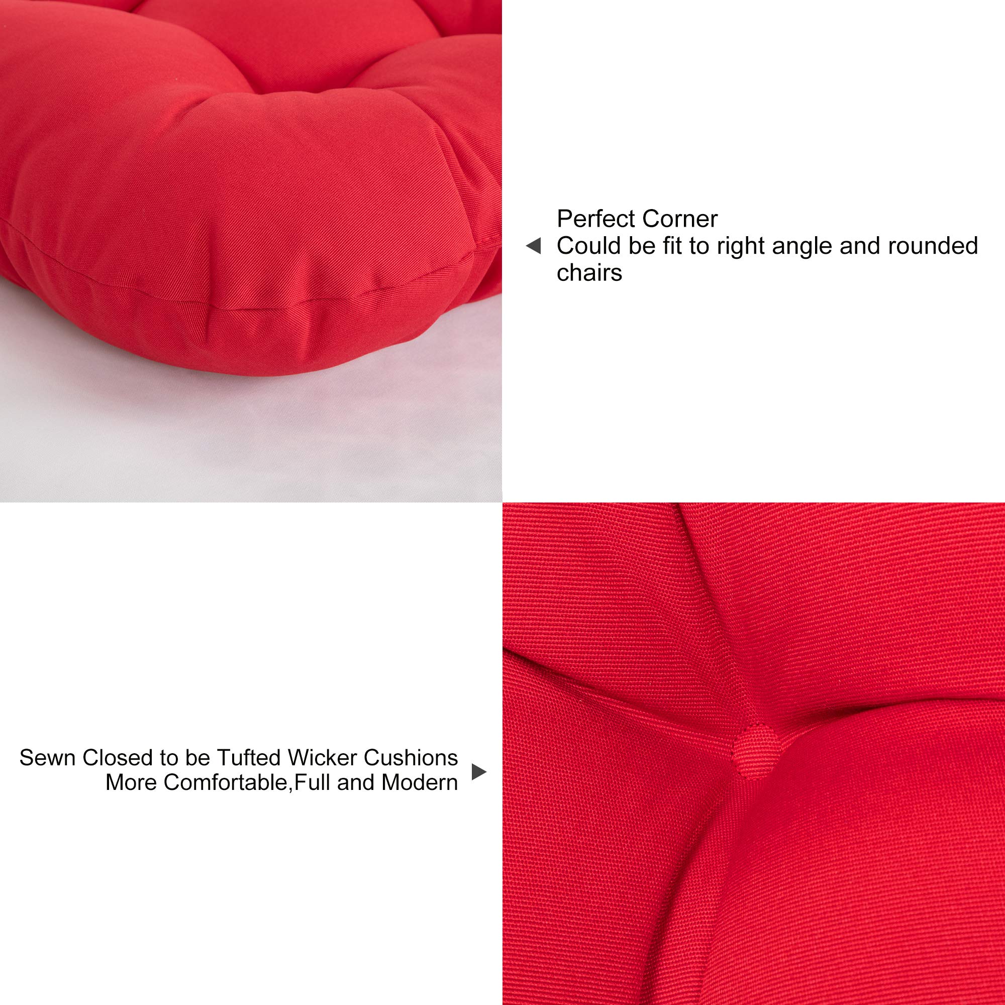 **ARTPLAN All-Weather Outdoor Cushion Set of 5 - Waterproof Loveseat & Bench Cushions with Tufted Design for Patio, Garden, and Poolside Furniture - Perfect for Relaxing Outdoors**