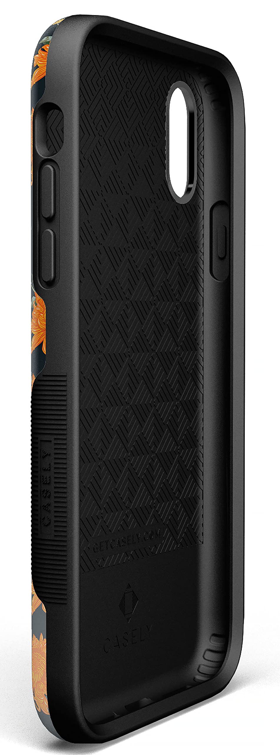Casely iPhone XR Floral Case - Off Tropic Exotic Orange Flower Design | Protective Phone Cover for Women & Girls | Perfect for Everyday Use, Travel & Photo Shoots