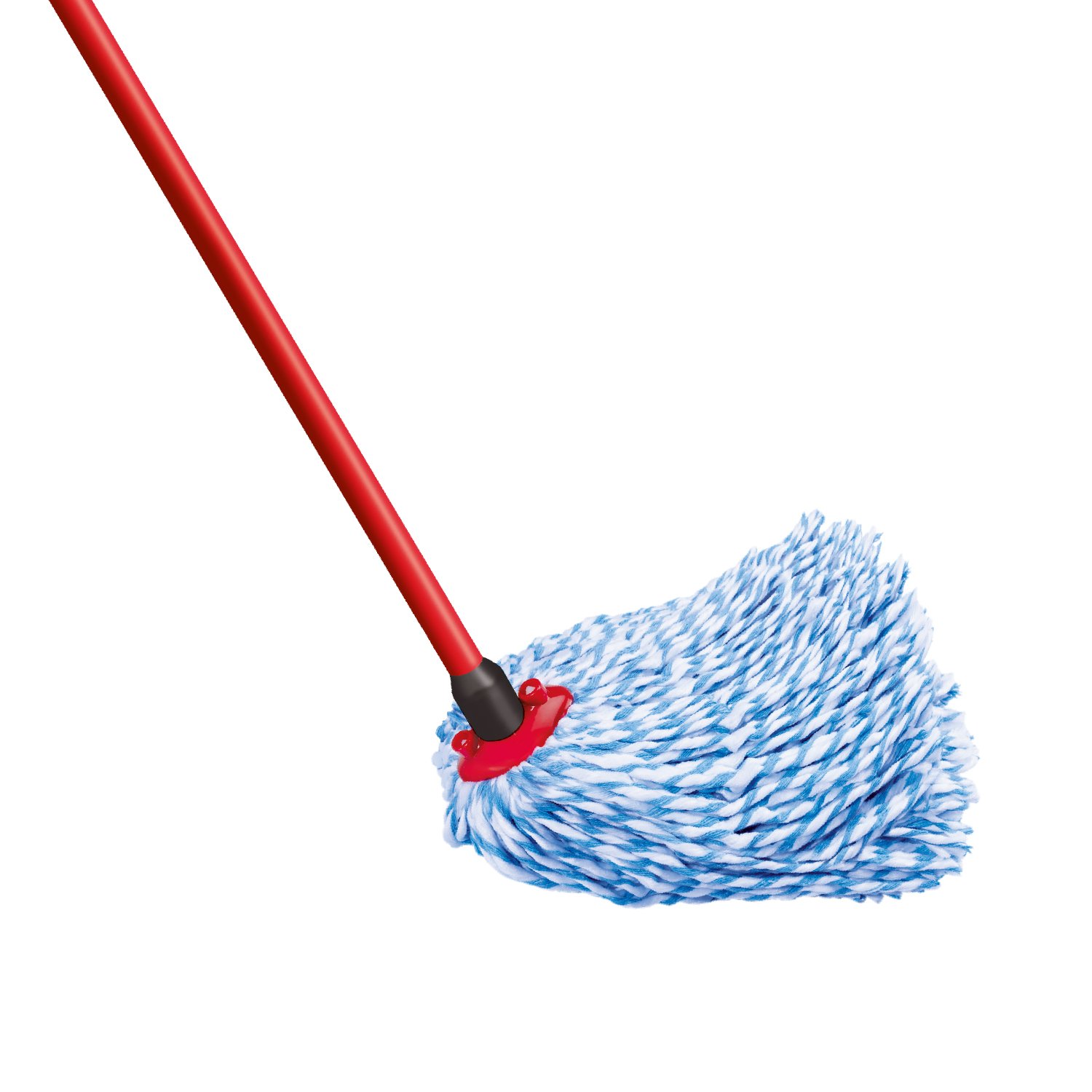 Vileda SuperMocio Microfiber and Cotton Mop with Extra Refill - Red | Heavy Duty Floor Cleaning for Hardwood, Tile & Laminate | Kitchen, Bathroom & Home Use