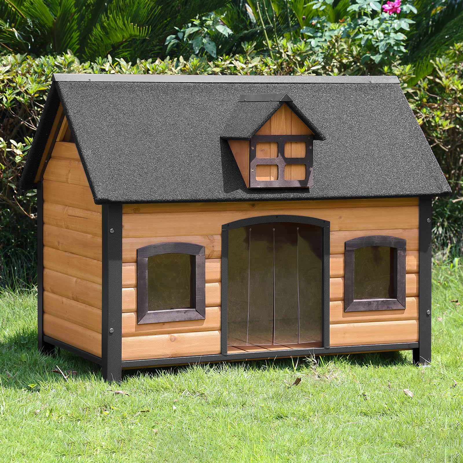 GUTINNEEN Waterproof Dog House - Indoor & Outdoor Metal Frame Kennel for Small, Medium & Large Dogs | Perfect for Backyard, Patio & Camping Use