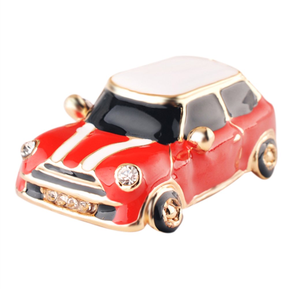 Stylish Enamel Mini Keychain - Fashionable Keyring Gift for Women, Red & White Design - Perfect for Handbags, Backpacks & Everyday Carry