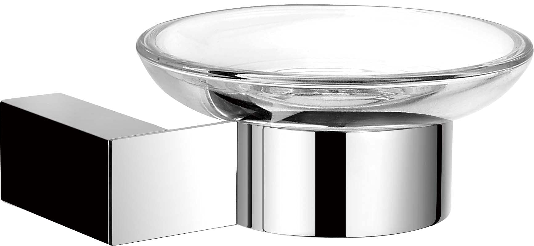 SOUFLO Brass Soap Dish Holder - Chrome Brushed Nickel Finish for Bathroom, Shower & Sink - Rustproof & Stylish Soap Tray for Liquid or Bar Soaps