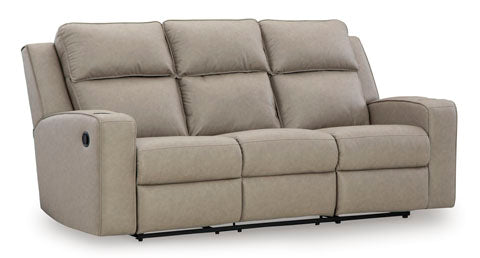 Lavenhorne Pebble Reclining Sofa - Modern Comfortable 3-Seater Leather Recliner Couch with Cup Holders & USB Ports | Perfect for Living Room, Home Theater & Family Relaxation