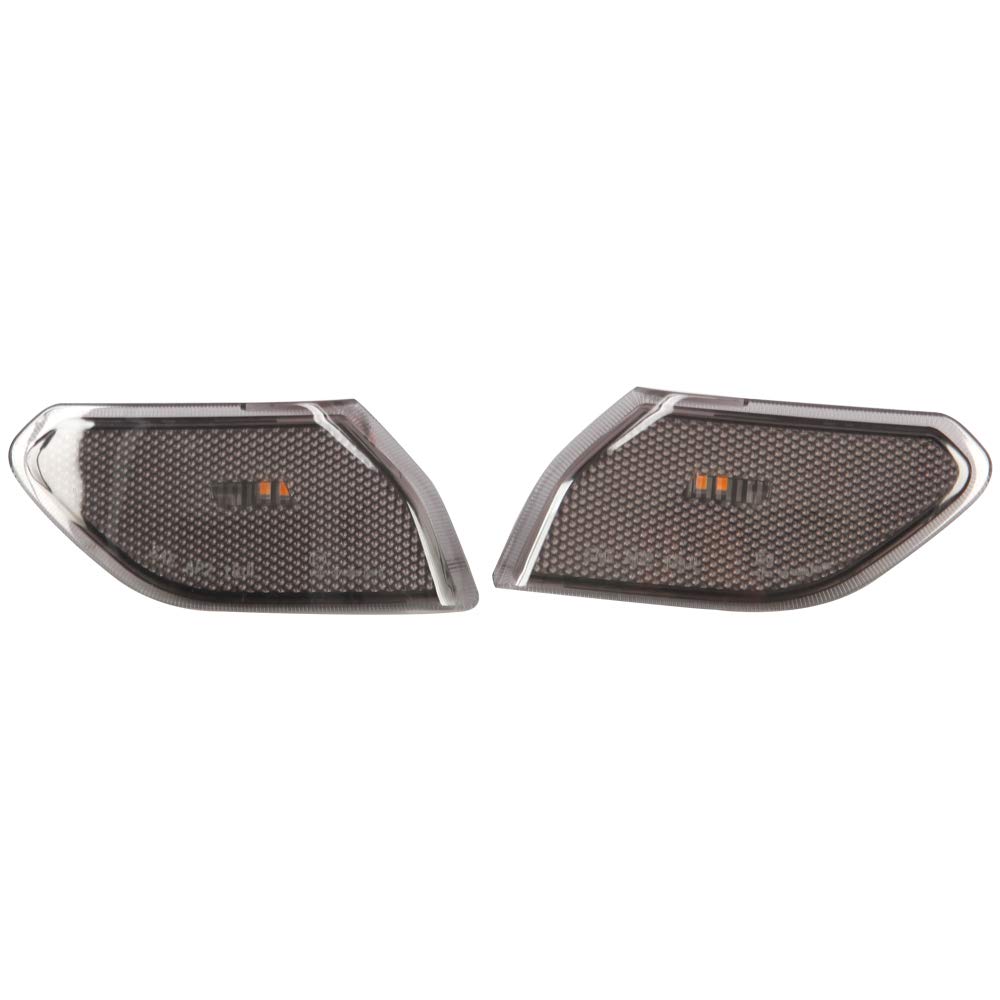 Amber LED Side Marker Lights with Black Lens for 2018-2019 Jeep Wrangler JL (2-Pack) - Durable Front Fender Flares Lighting for Off-Road & Night Driving