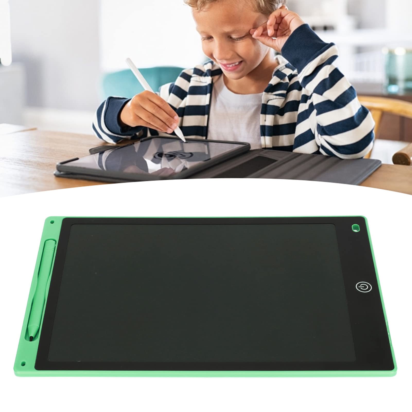 LCD Writing Tablet for Kids - 10 Inch Digital Drawing Board, No Radiation & Safe for Office, School, Home Use - Green | Perfect for Notes, Sketches & Learning Activities