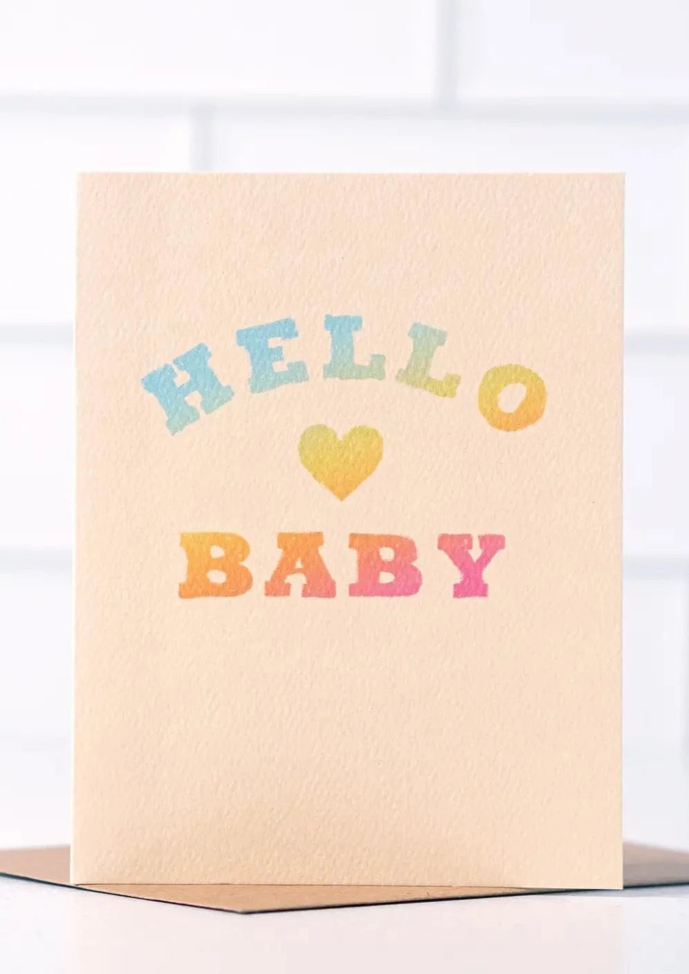 Daydream Prints Hello Baby Sweet Rainbow Welcome Baby Card - Perfect for Baby Showers, Newborn Gifts & Nursery Decor