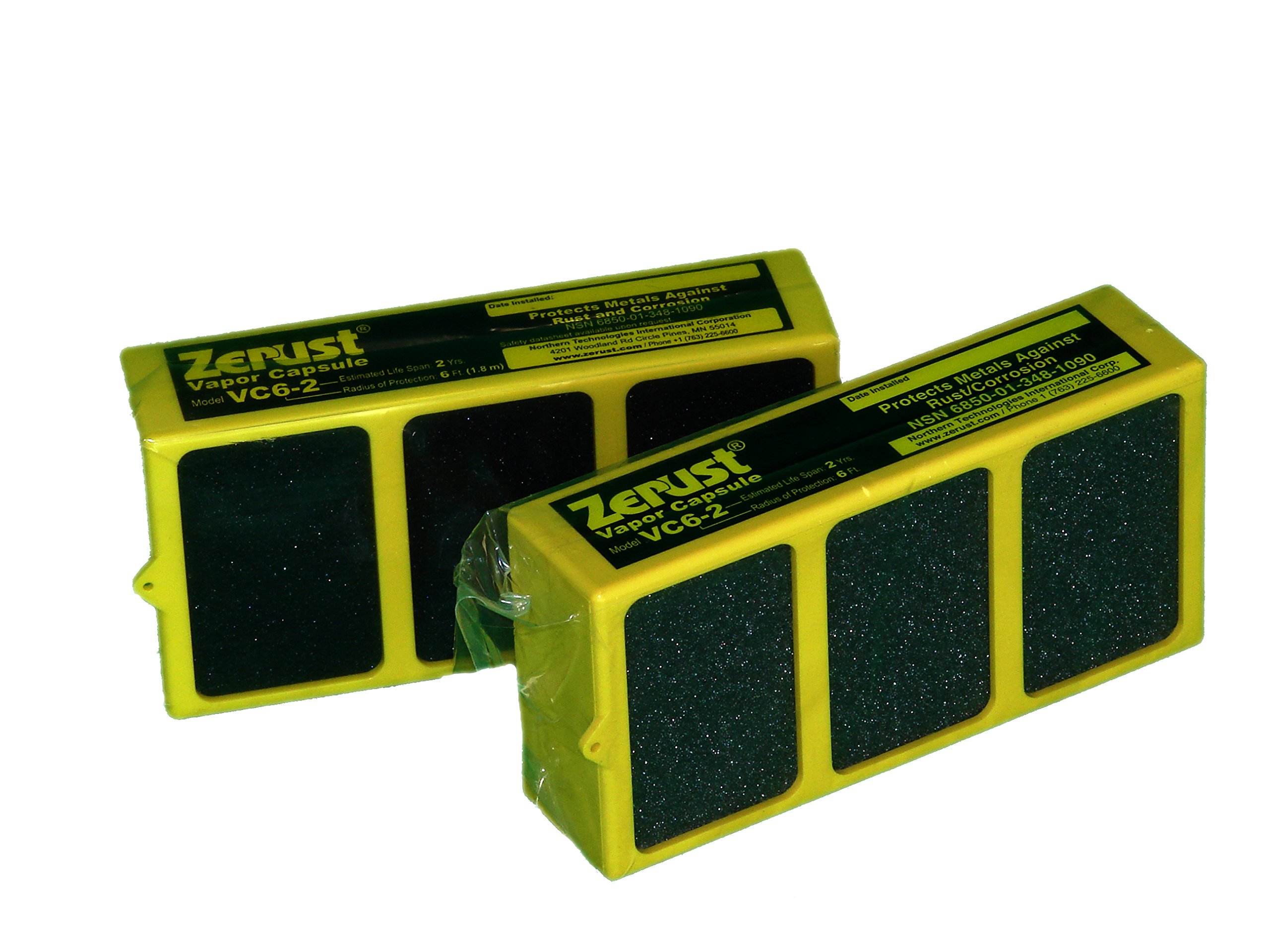 Zerust VC6-2 Vapor Capsule 2 Pack - Rust Inhibitor for Tools & Equipment | Protects Metal Parts from Corrosion | Ideal for Storage, Shipping & Long-Term Protection
