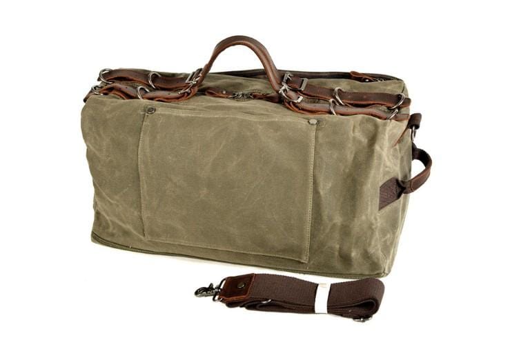 Stylish Unisex Canvas Weekender Travel Bag with Leather Straps - Perfect for Gym, Weekend Getaways & Business Trips
