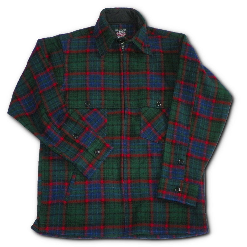 Double Cape Jacquard Shirt for Men - Green, Blue & Red Windowpane Checkered Pattern - Casual Button Down Shirt for Office, Date Night & Outdoor Activities