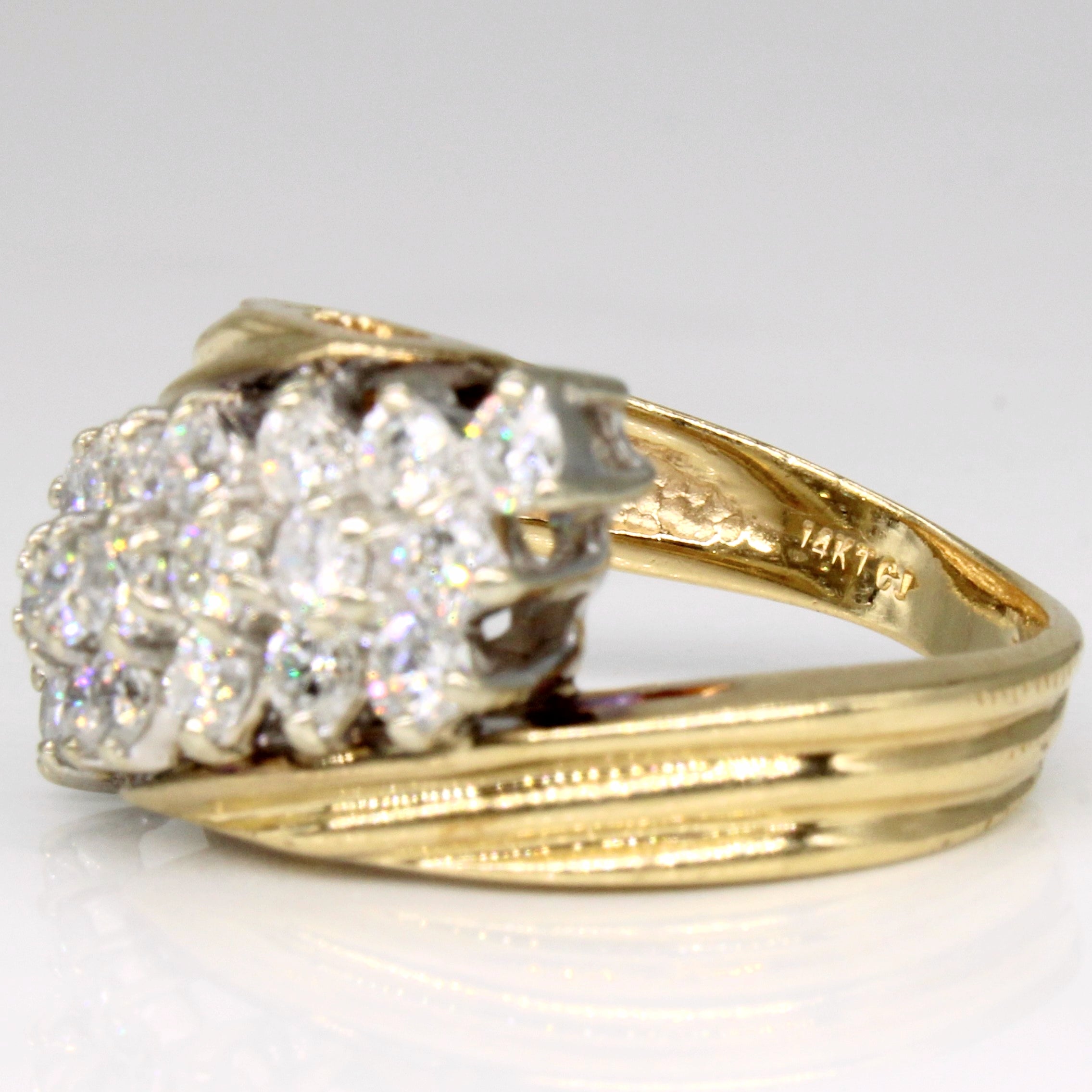1.56ctw Diamond Waterfall Ring for Women - Size 6.75 - Elegant Wedding, Engagement & Anniversary Jewelry Gift
